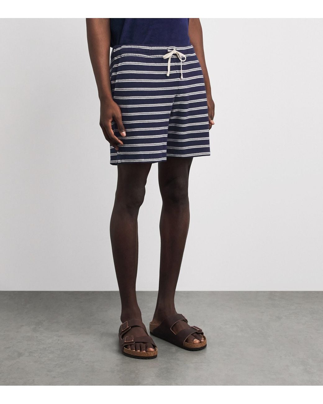 Polo Ralph Lauren Blue Cotton-Blend Pointelle Jersey Shorts for men