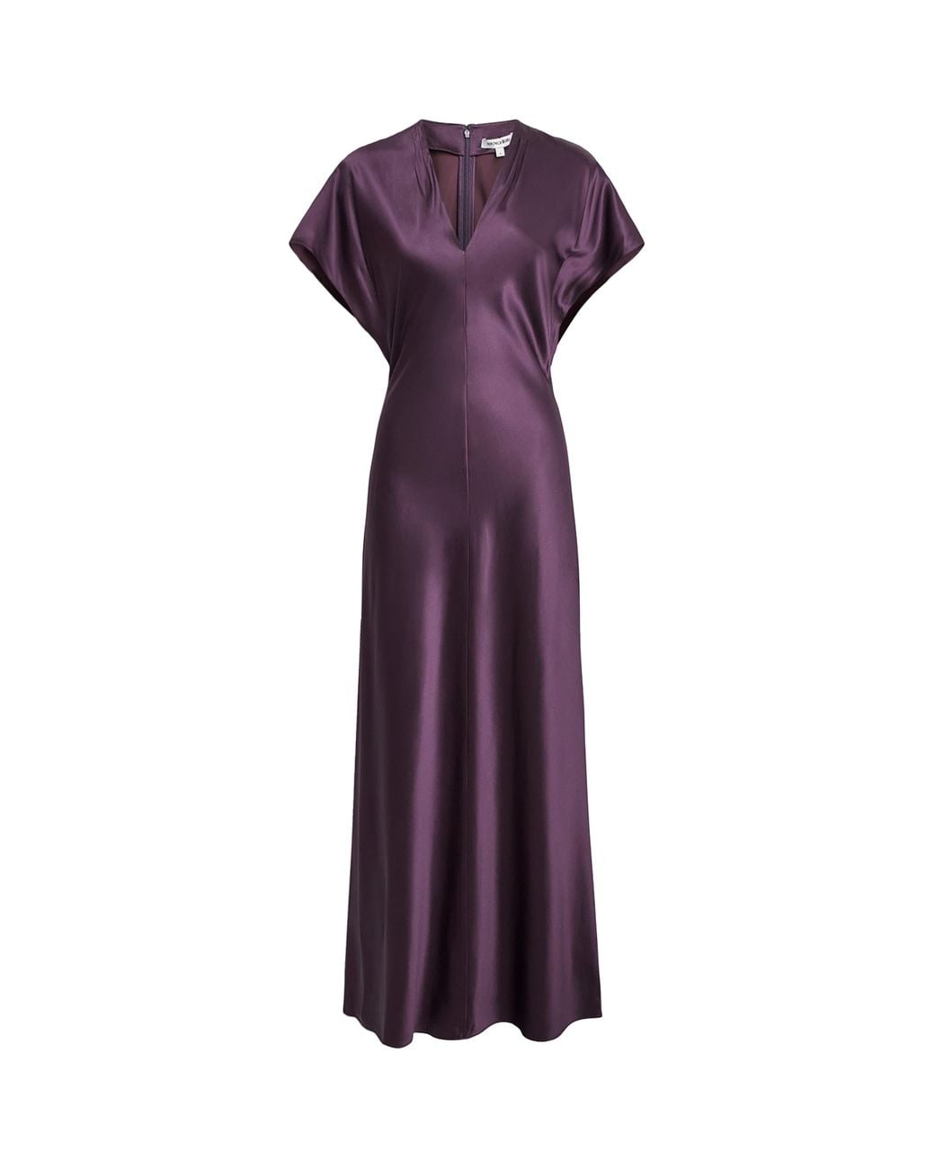 Veronica Beard Purple Silk-Satin Redgrave Maxi Dress