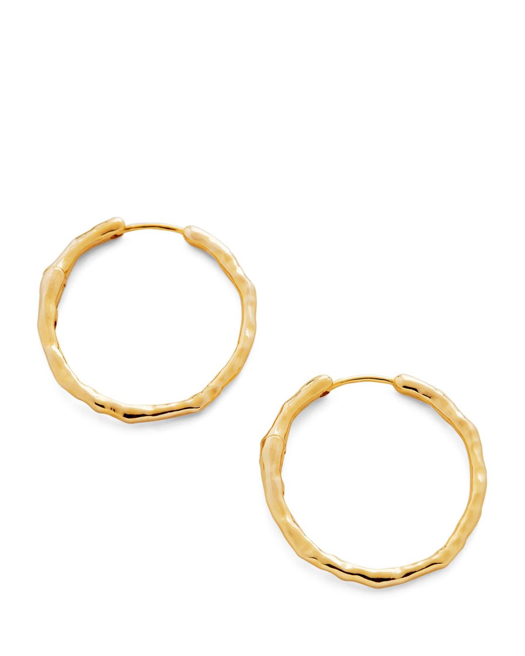 Monica Vinader Metallic Medium Vermeil Mv Siren Muse Hoop Earrings