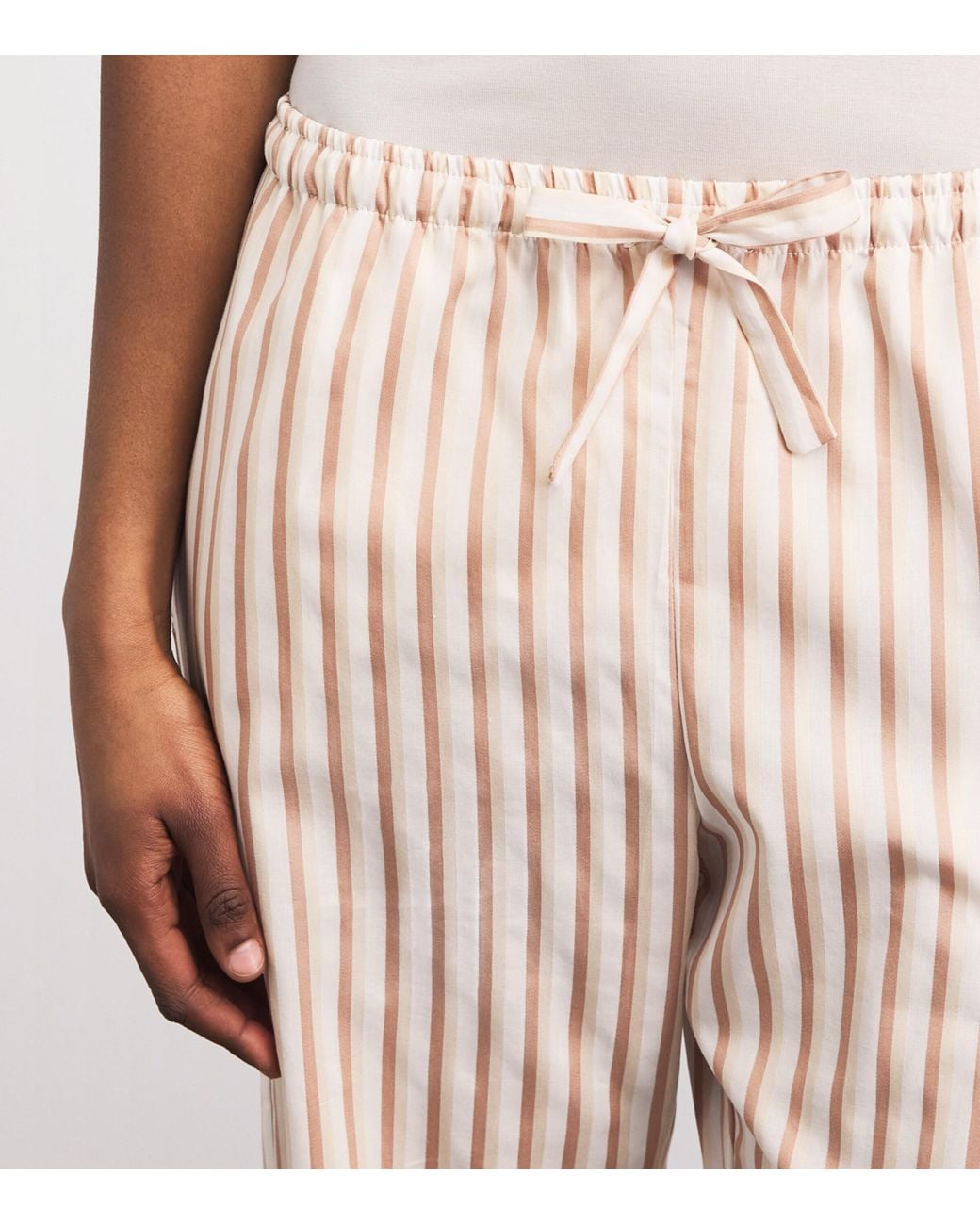 Derek Rose Natural Cotton Capri Pyjama Bottoms