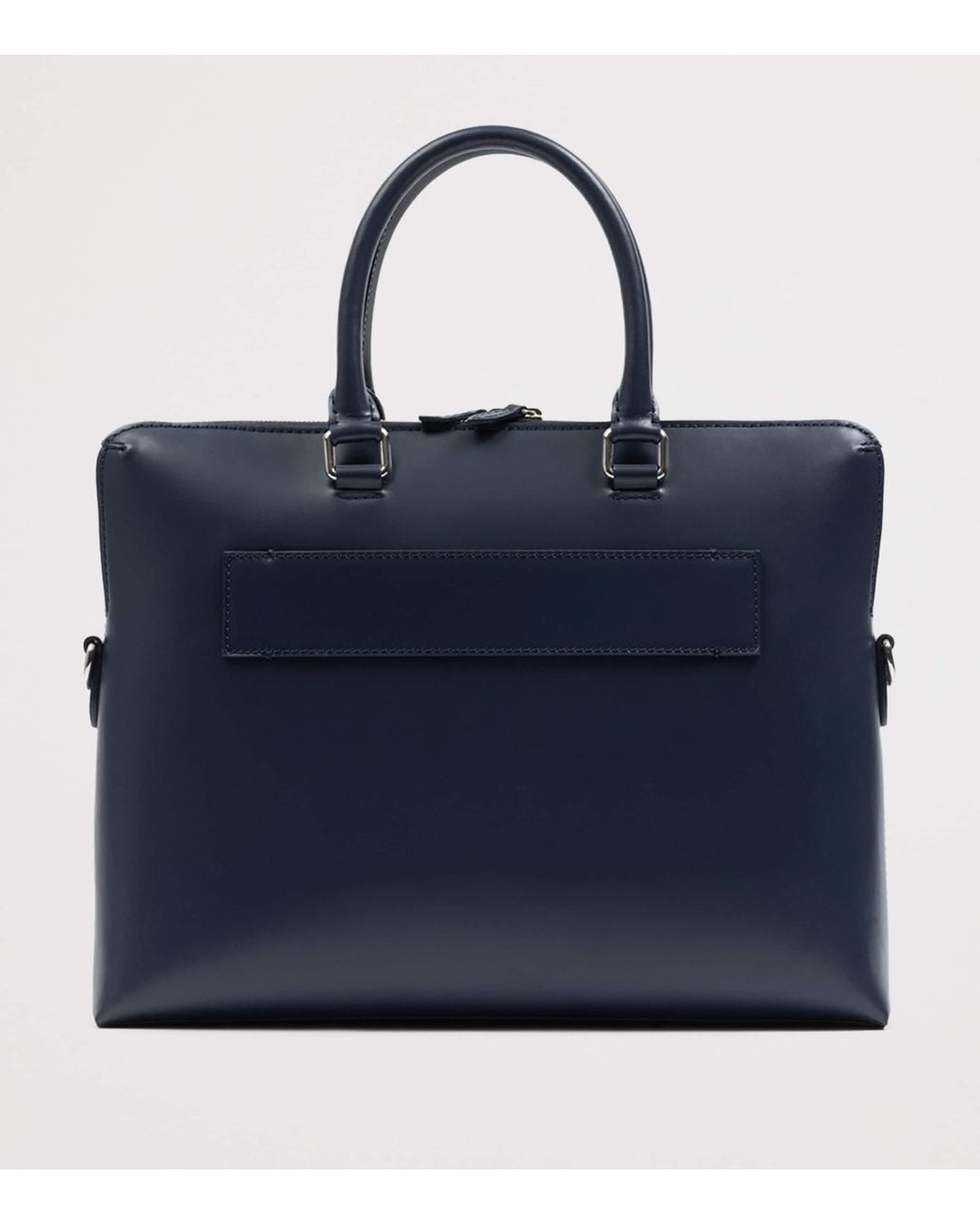 Swaine Blue Leather Piccadilly Briefcase for men