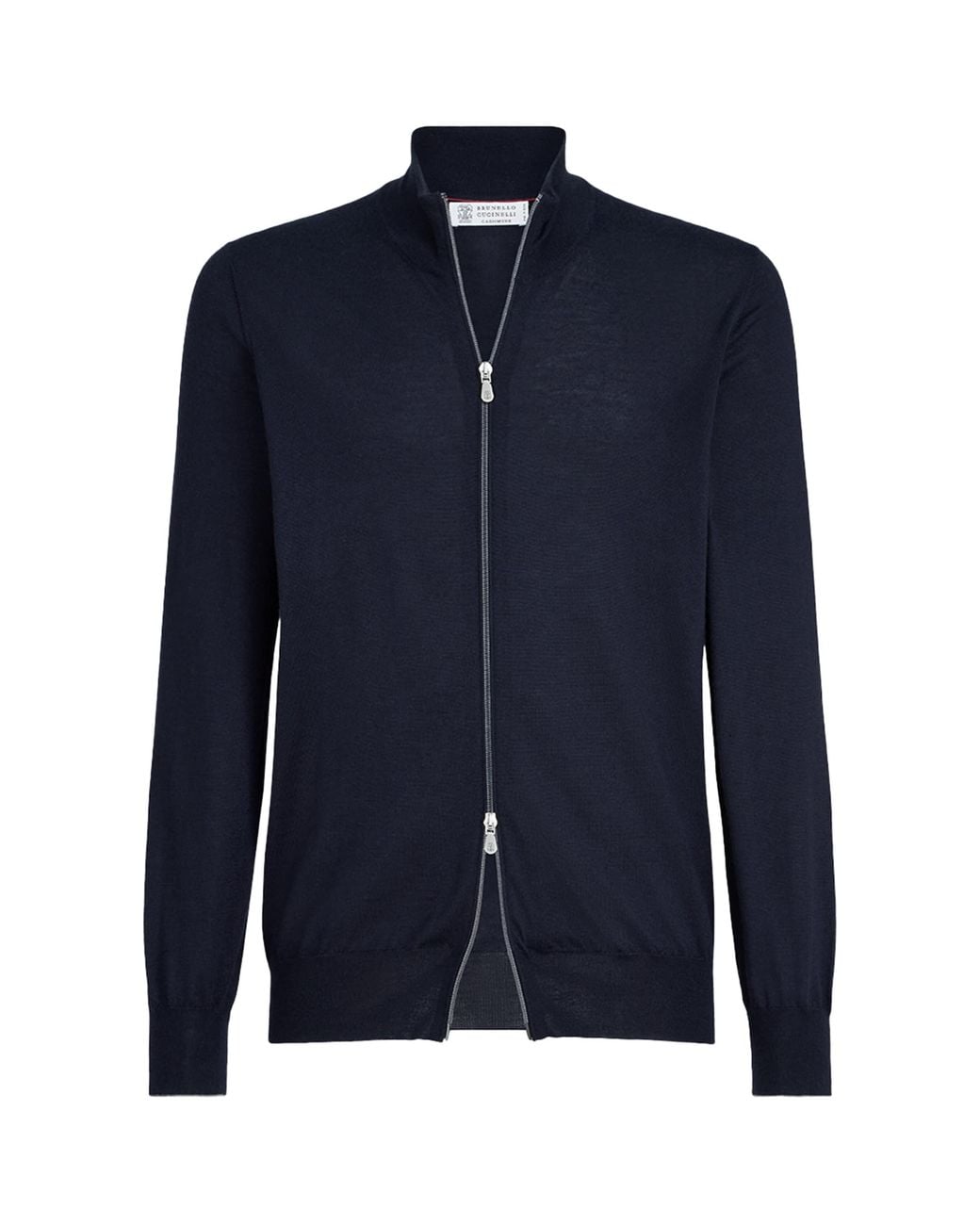 Brunello Cucinelli Blue Cashmere-Silk Cardigan for men