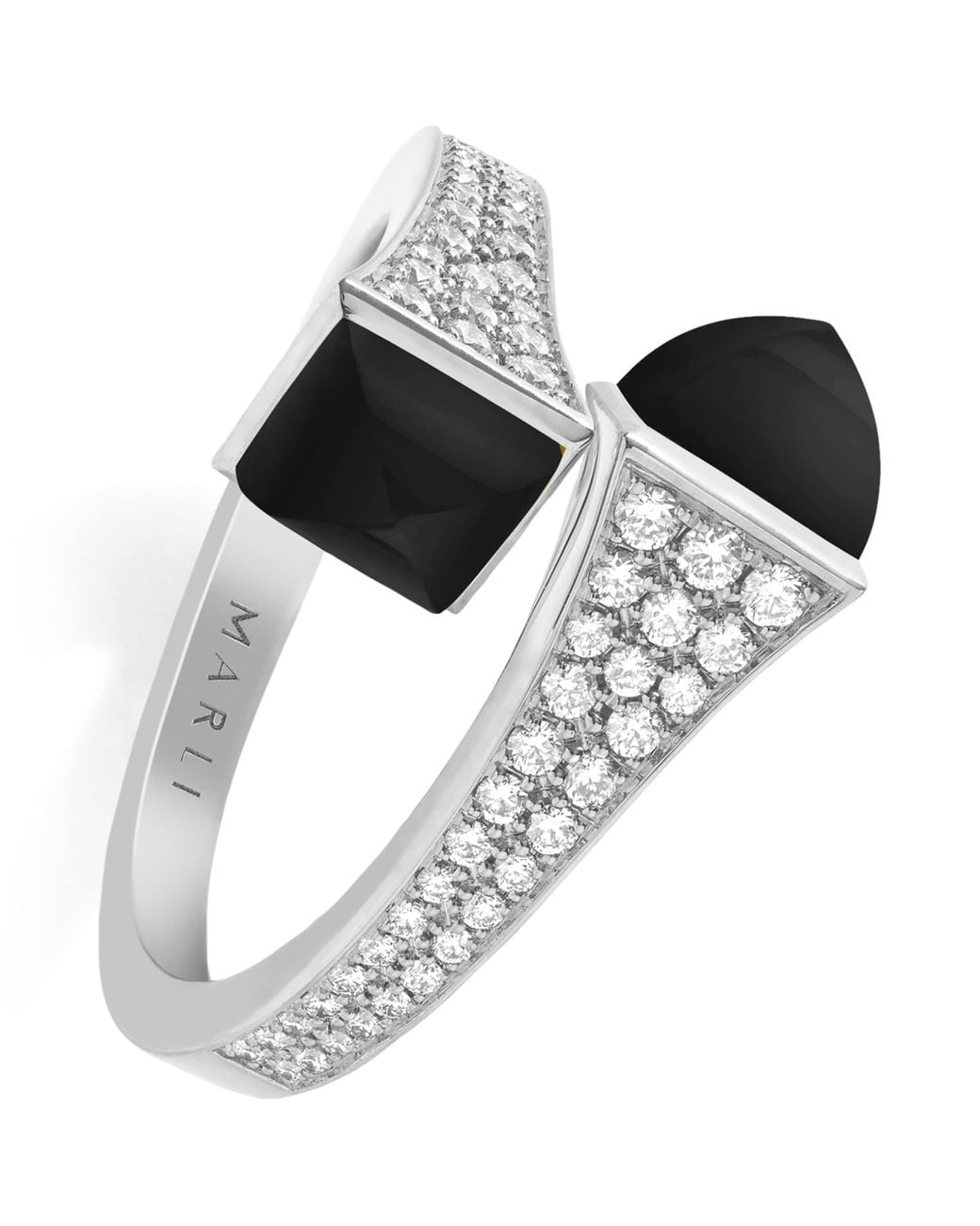 Marli New York White Midi, Diamond And Onyx Cleo Ring