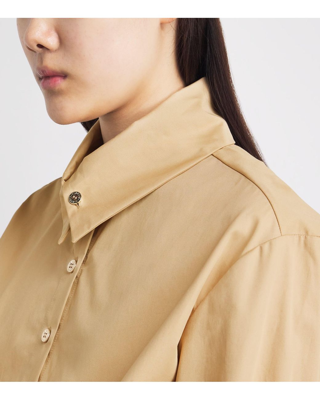 Claudie Pierlot Natural Cotton Cropped Shirt
