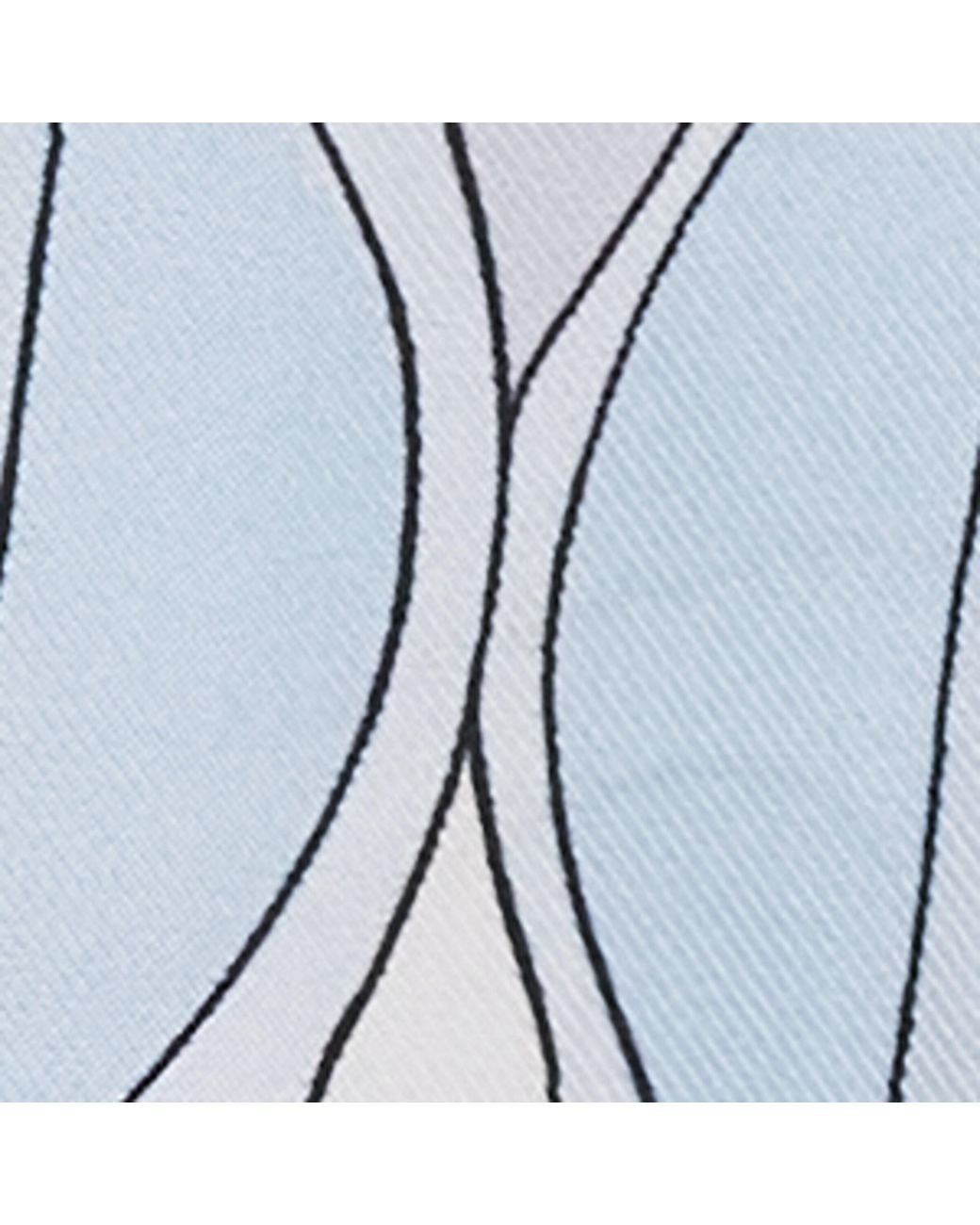 Emilio Pucci Blue Silk Mixed Print Twill Scarf