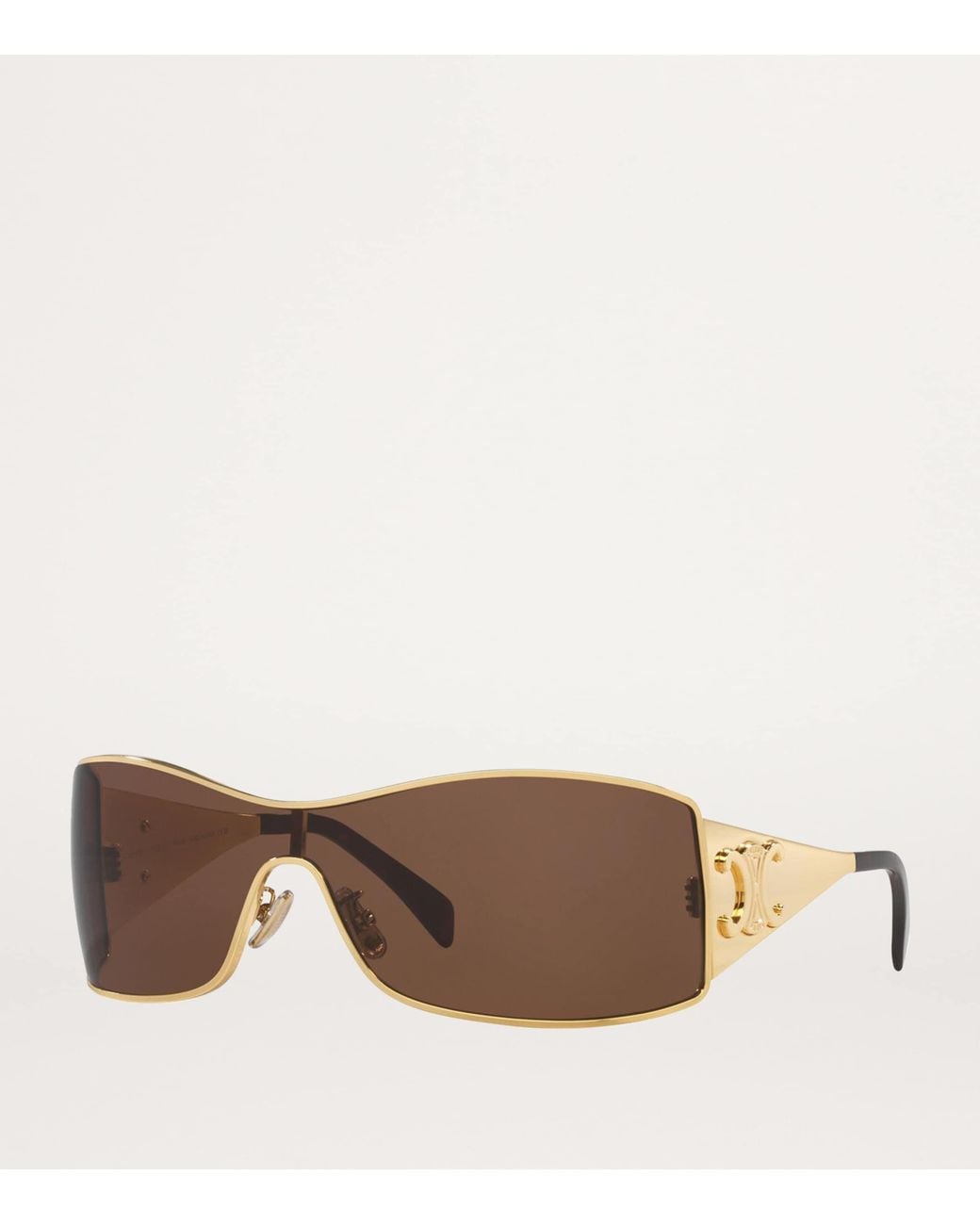 Céline Brown Maxi Metal Triomphe Sunglasses