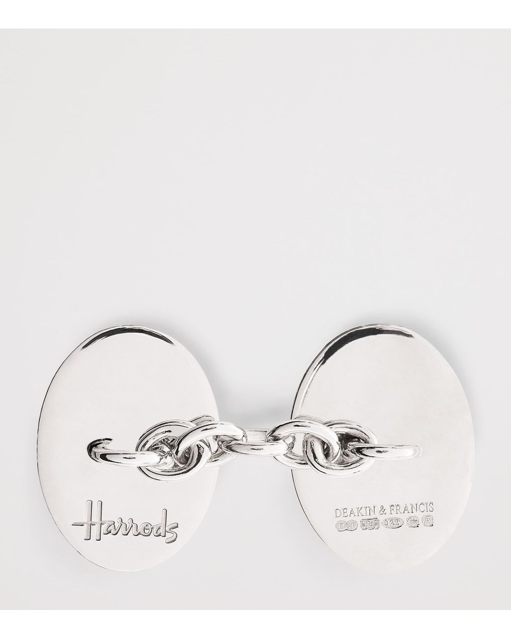 Deakin & Francis Green Sterling Oval Chain Cufflinks for men