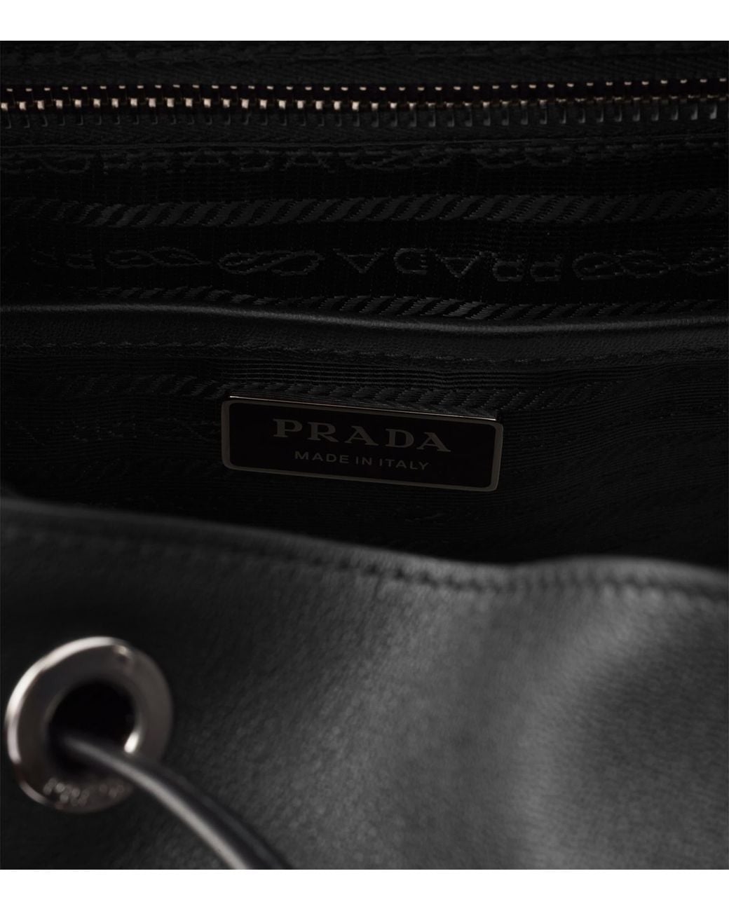 Prada Black Medium Lambskin Backpack