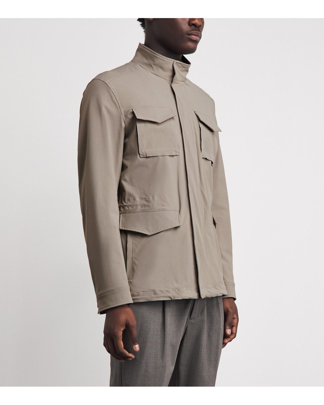 Herno Brown Technical Jacket for men