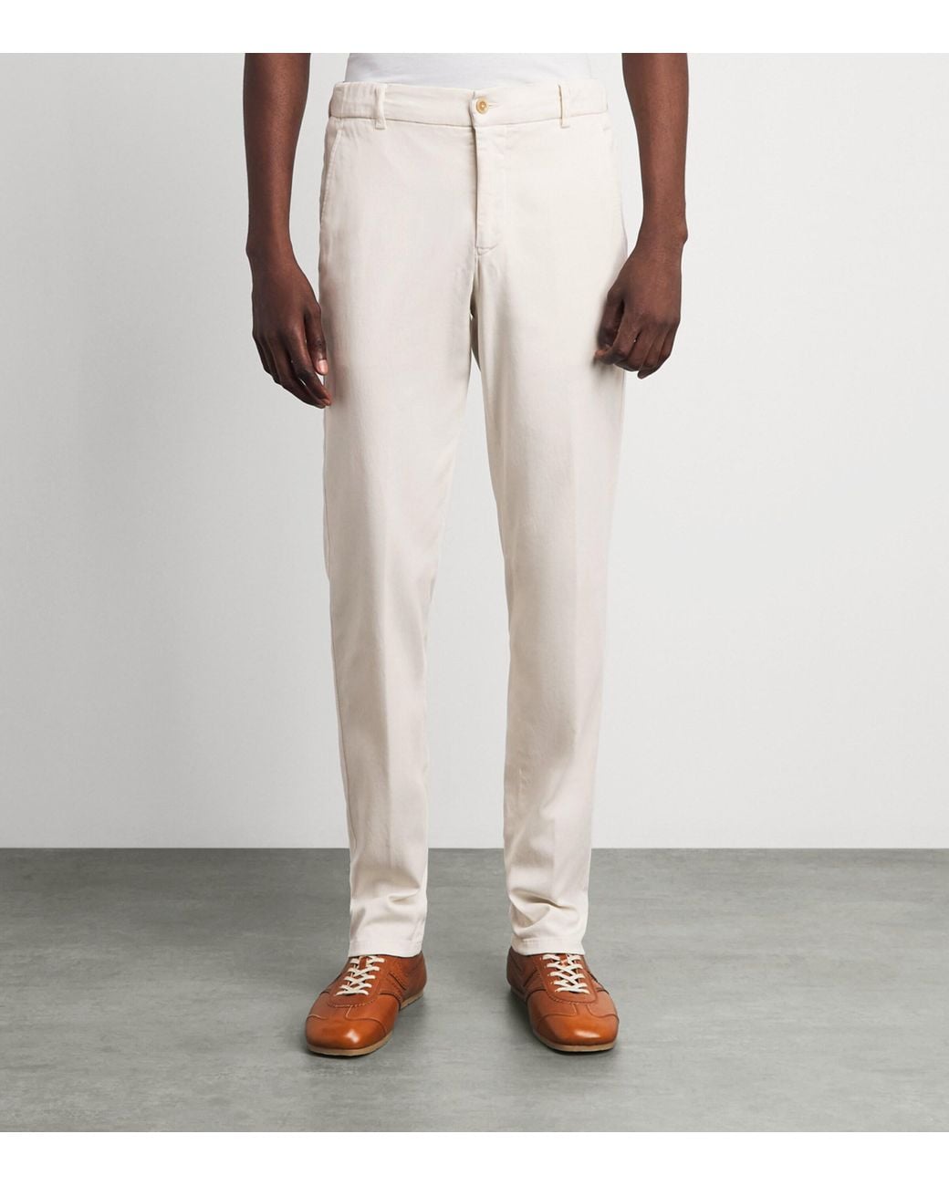Marco Pescarolo Natural Charm-Detail Chinos for men
