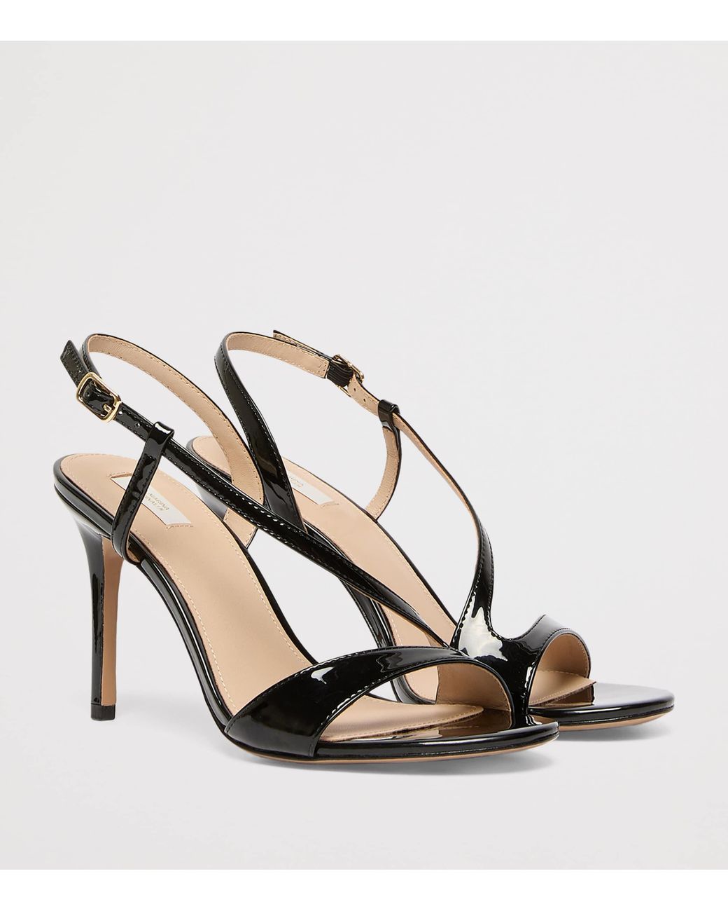 Marina Rinaldi Metallic Mirror-Finish Sandals 100