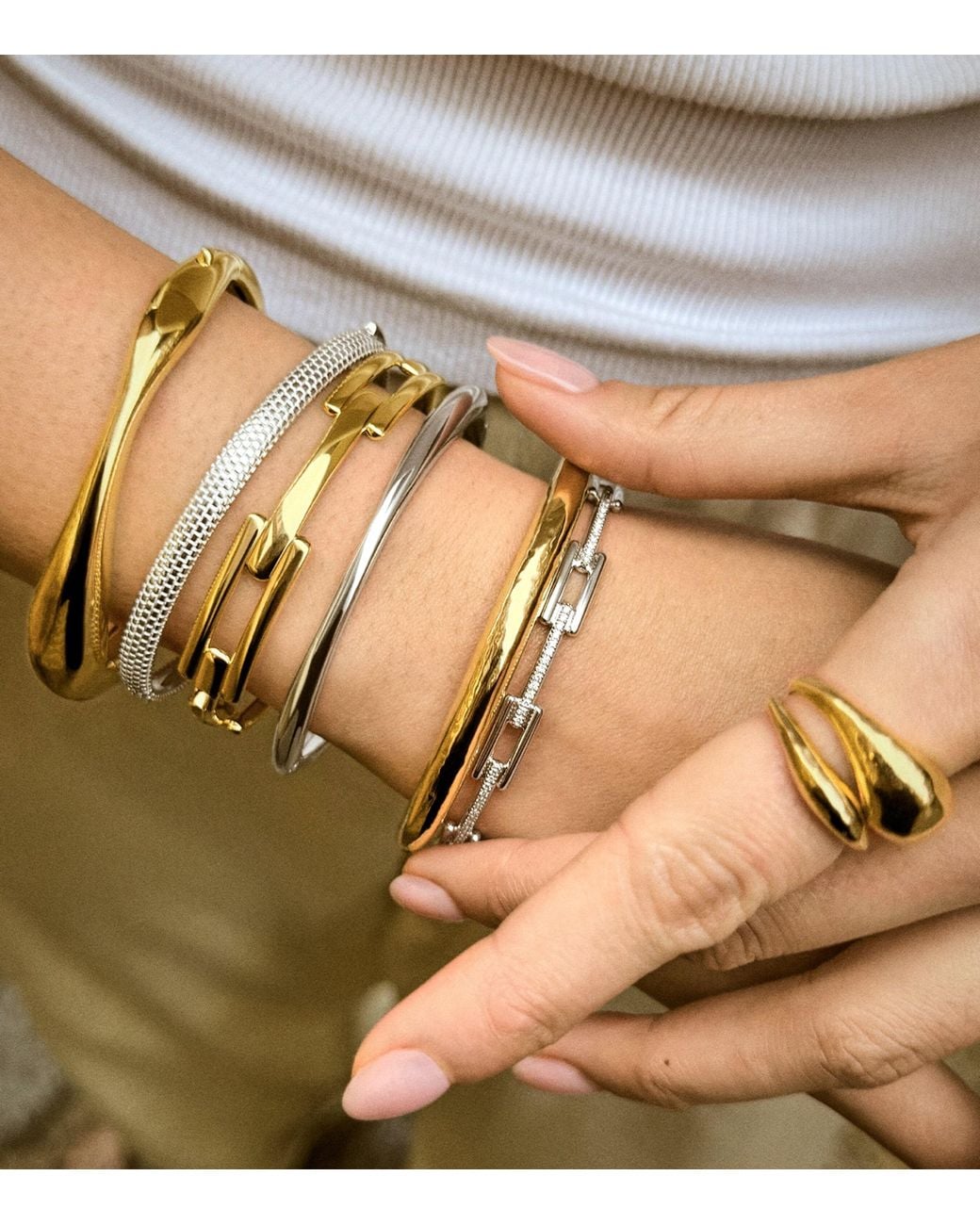 Monica Vinader Brown Sterling Heirloom Bangle