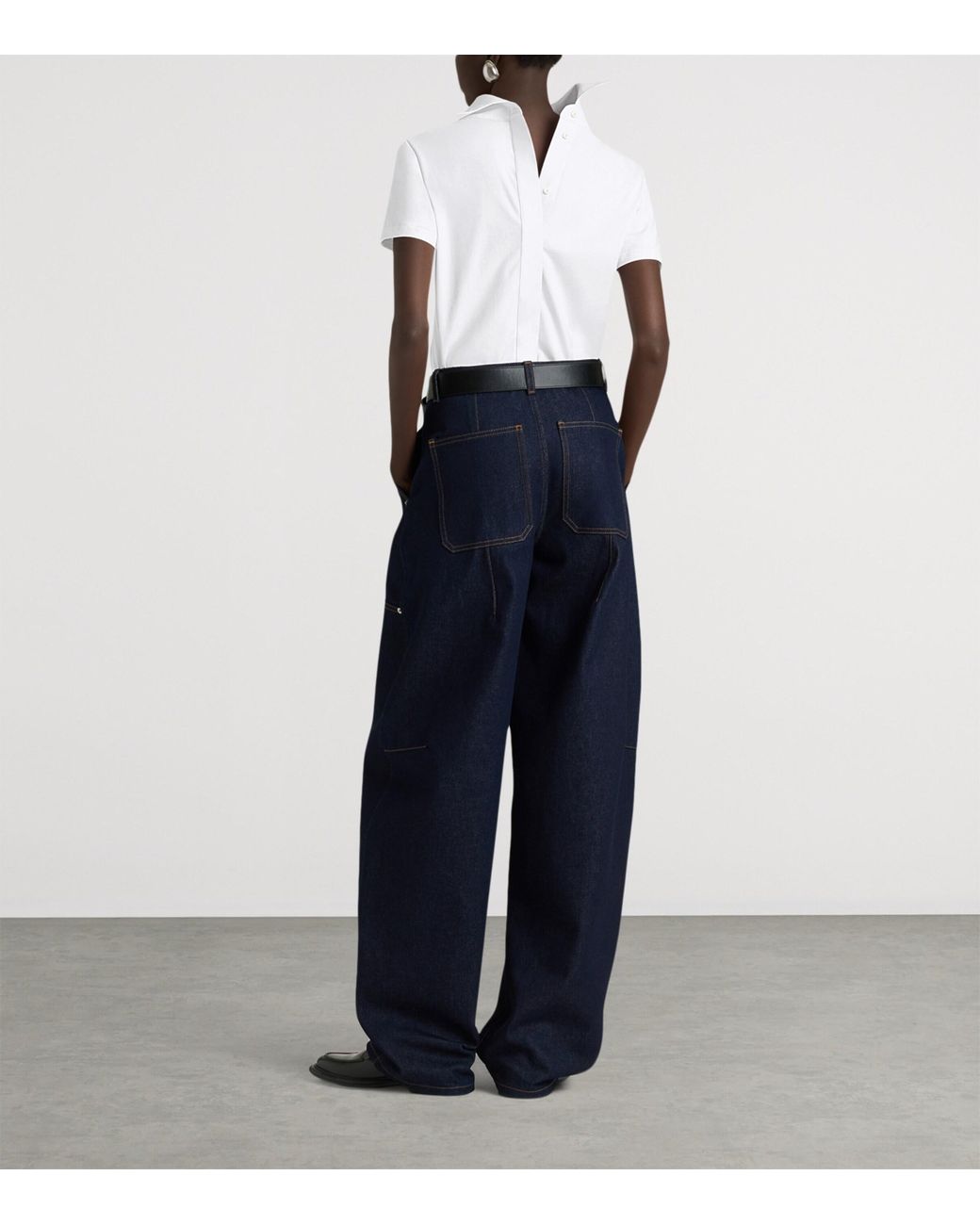 Givenchy White Cotton Reverse Collar T-Shirt