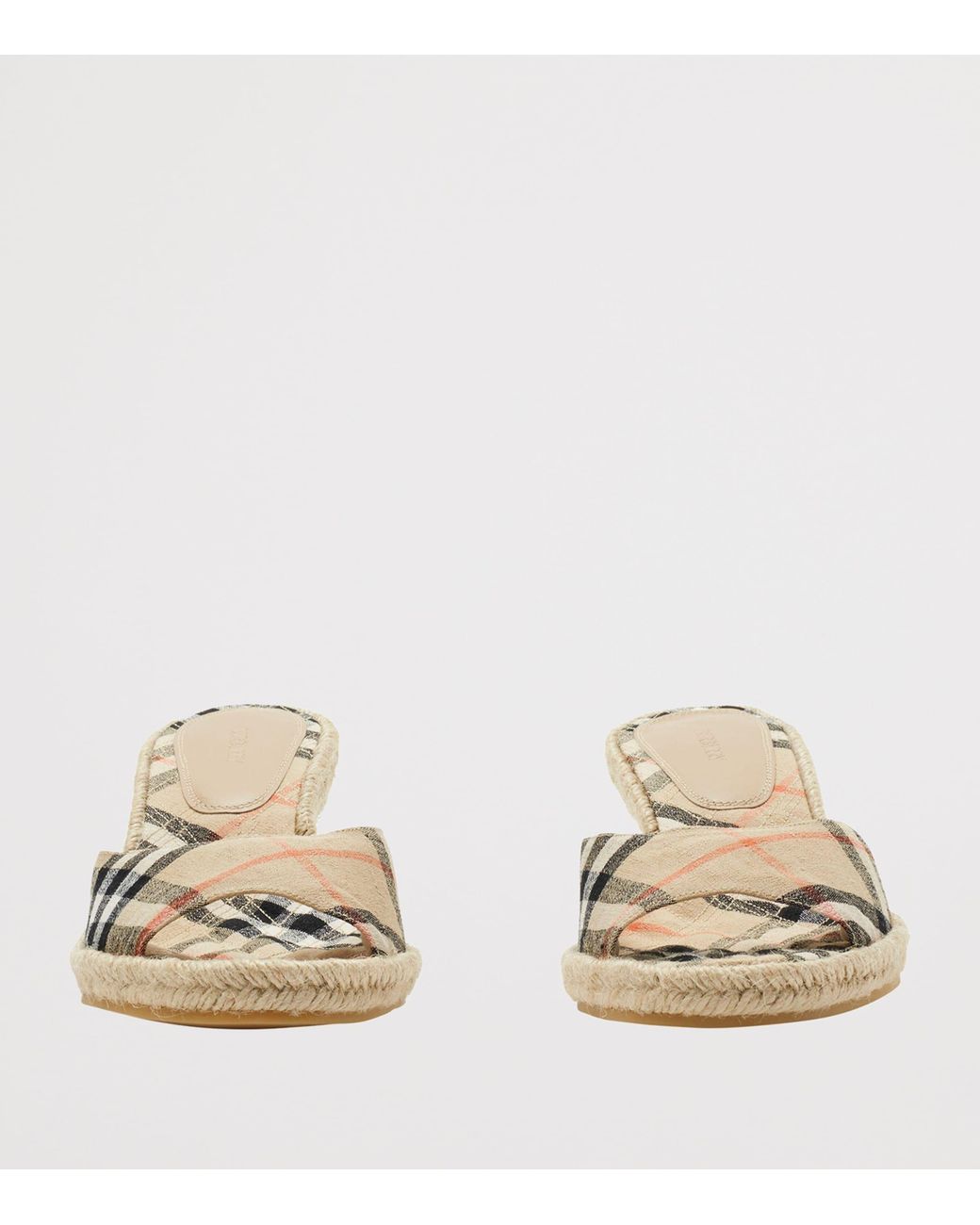 Burberry Natural Check Mews Wedge Mules 65