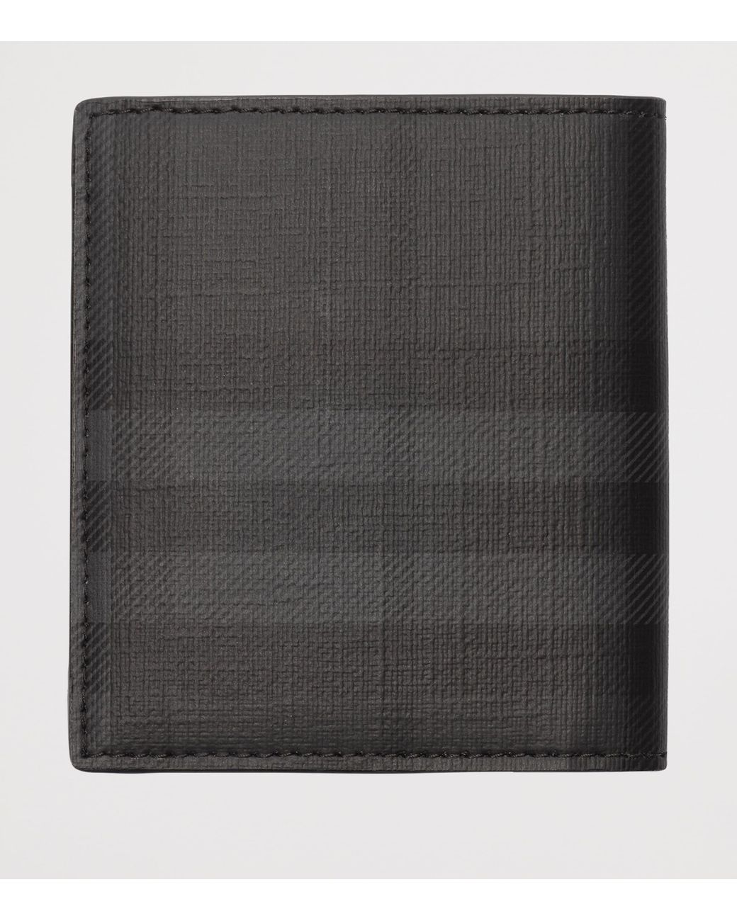Burberry Black City Check Folding Card Holder for men