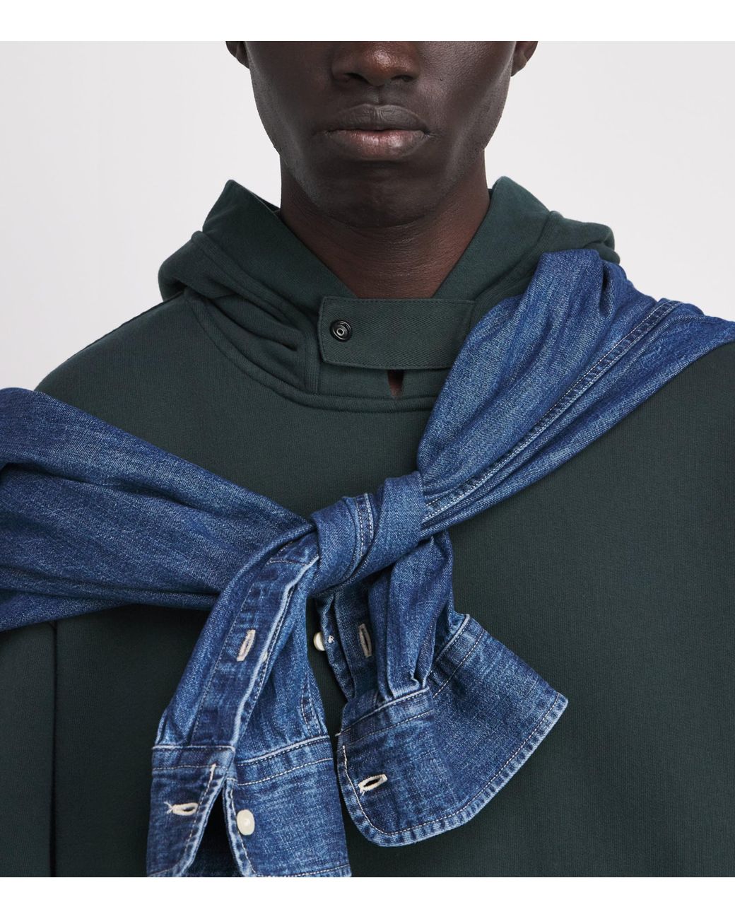 Stone Island Green Organic Cotton Compass Hoodie for men