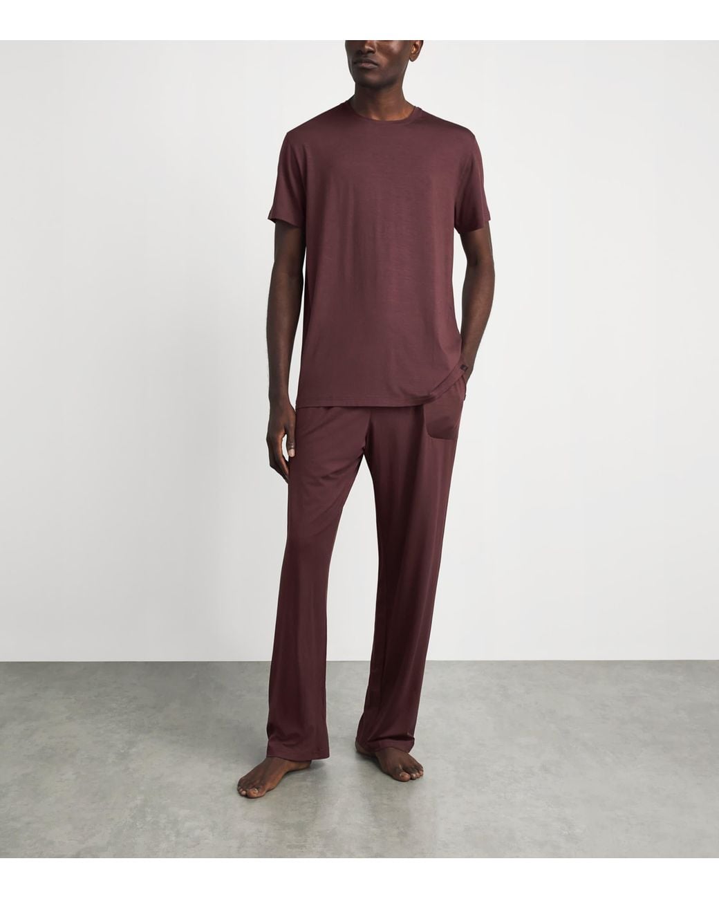 Derek Rose Purple Basel Lounge T-Shirt for men