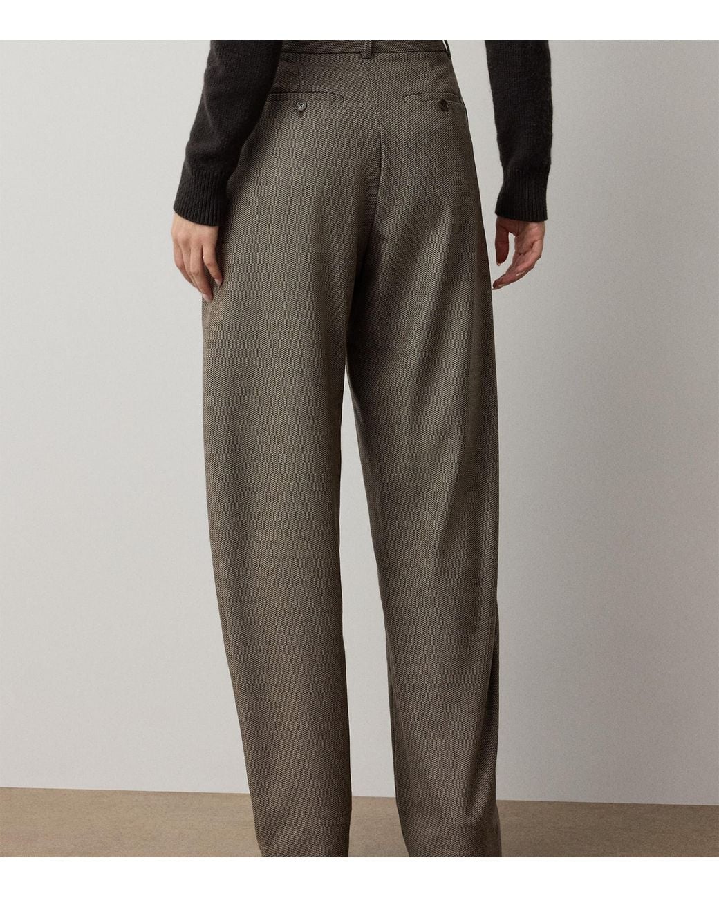 Ralph Lauren Brown Tweed Leandre Trousers