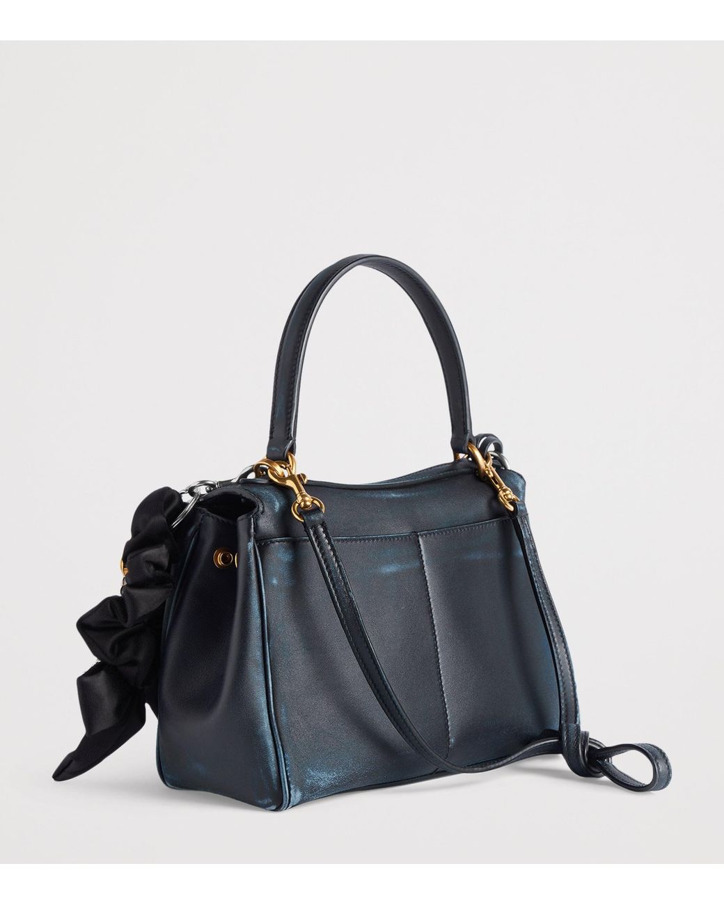 Balenciaga Blue Mini Leather Rodeo Top-Handle Bag