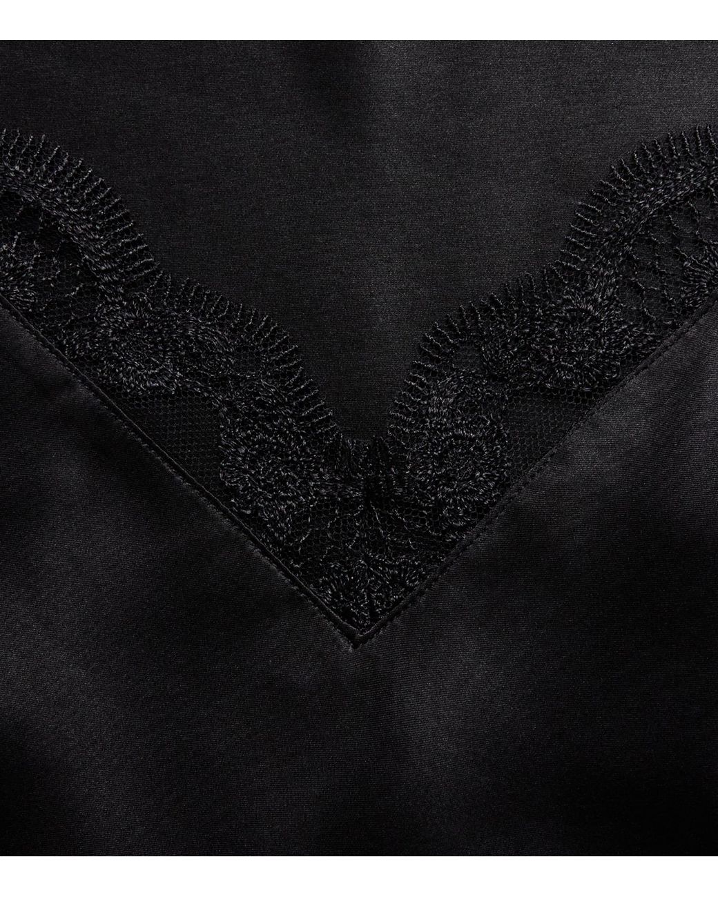 Simone Perele Black Silk-Blend Love Me Slip Dress