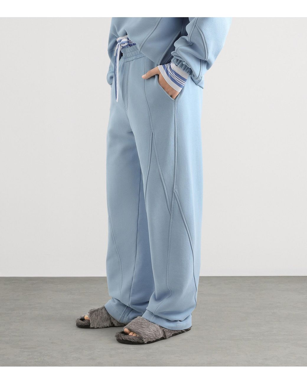 Dolce & Gabbana Blue Cotton Jersey Sweatpants for men