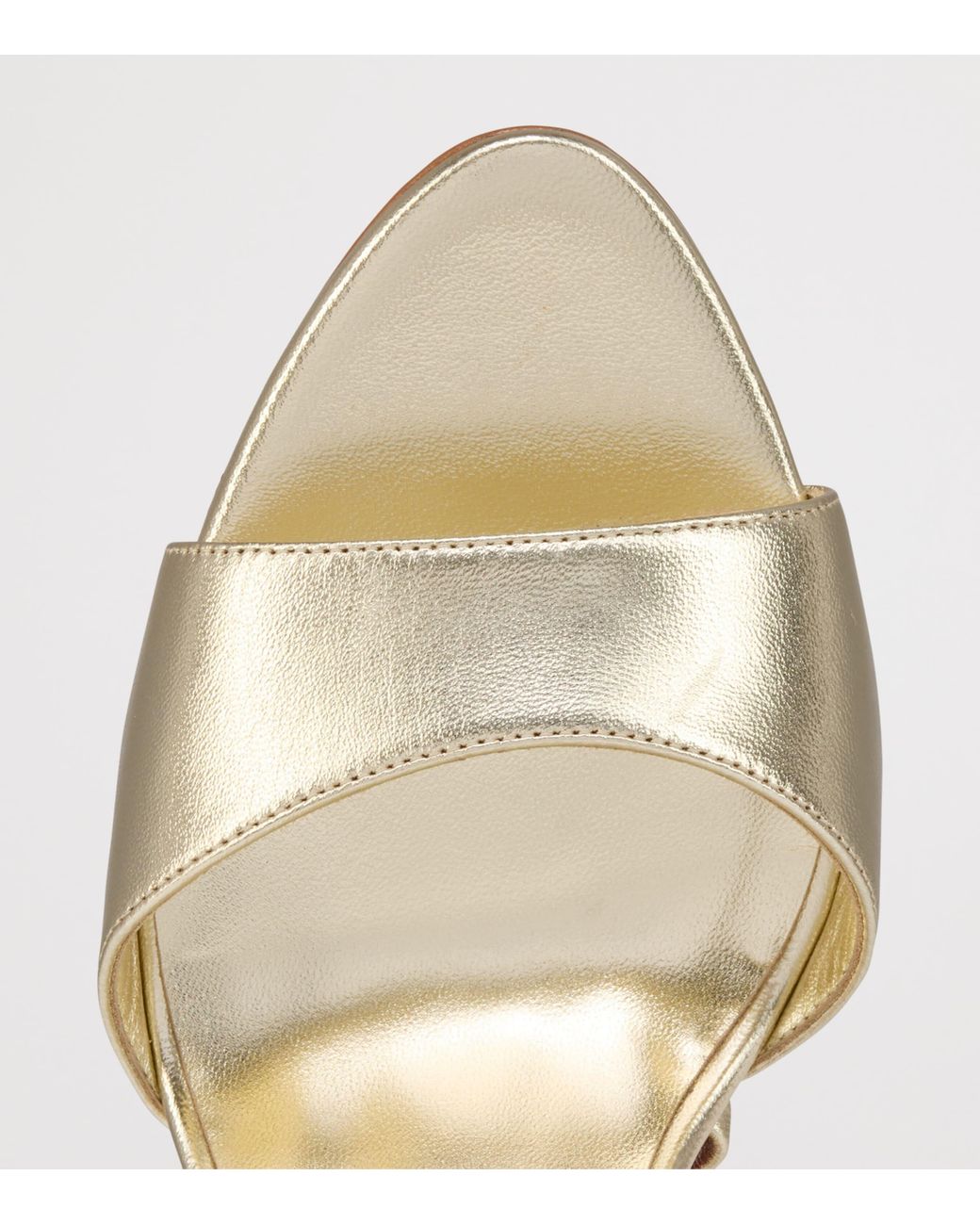 Christian Louboutin Metallic Fanny Randa Leather Sandals 100
