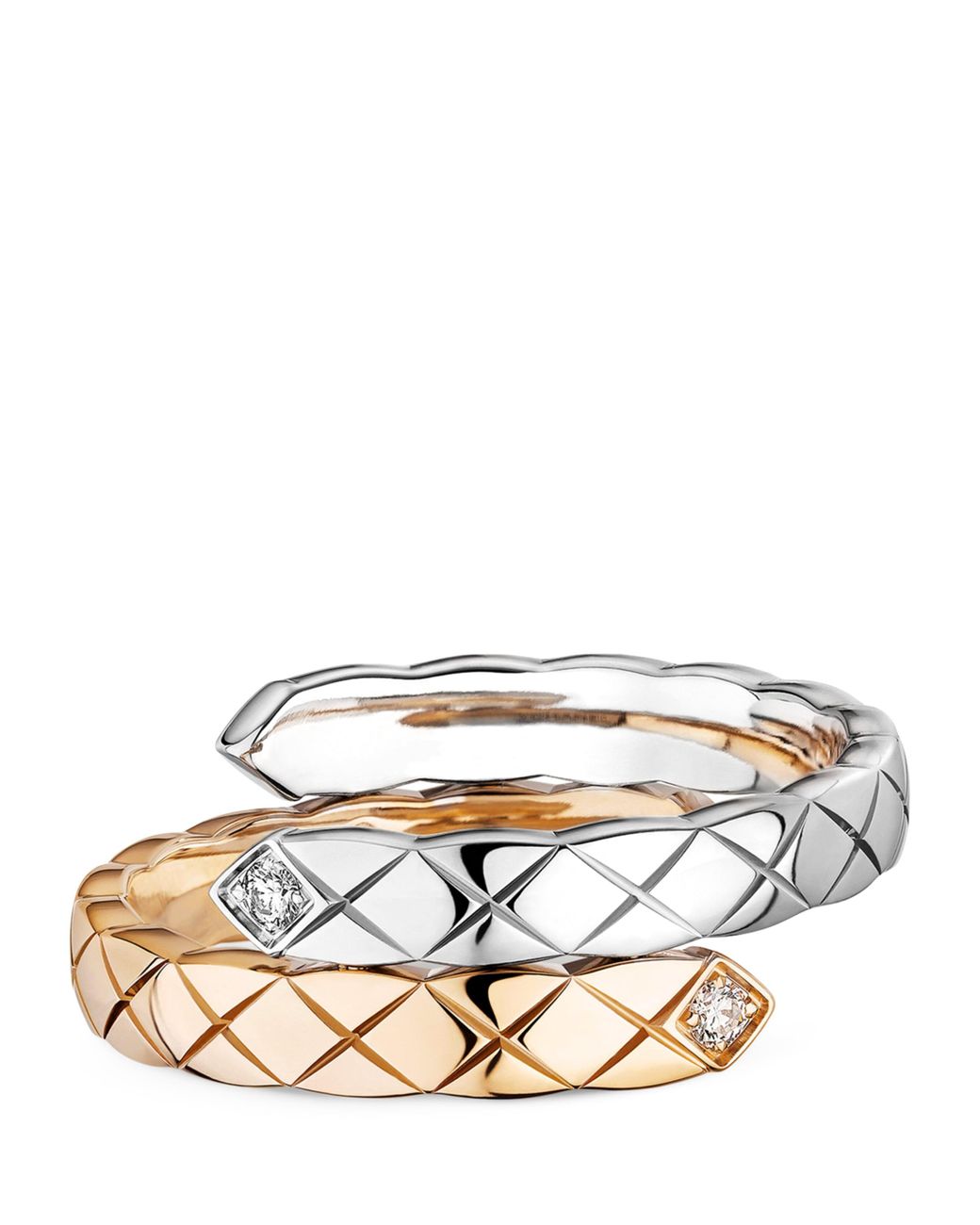 Chanel White And Diamond Coco Crush Ring