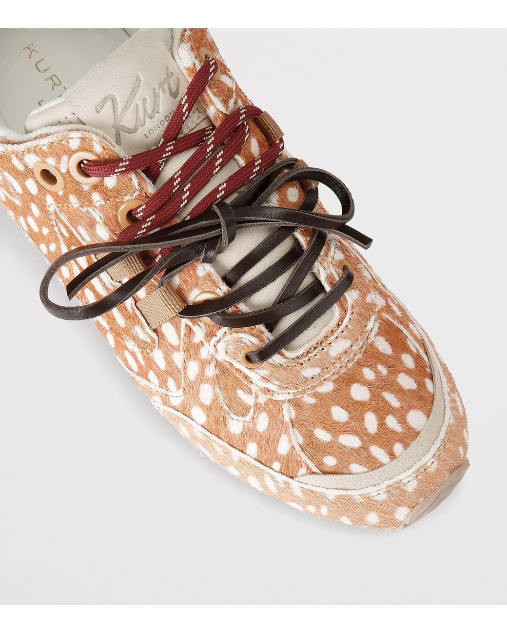 Kurt Geiger Pink Leather Slim Runner Sneakers