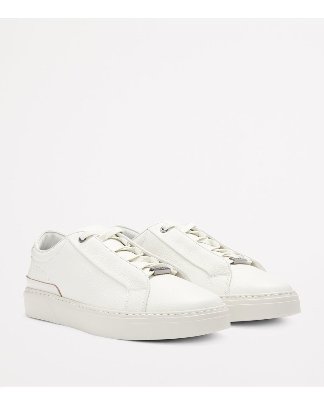Boss White Leather Gary Sneakers for men