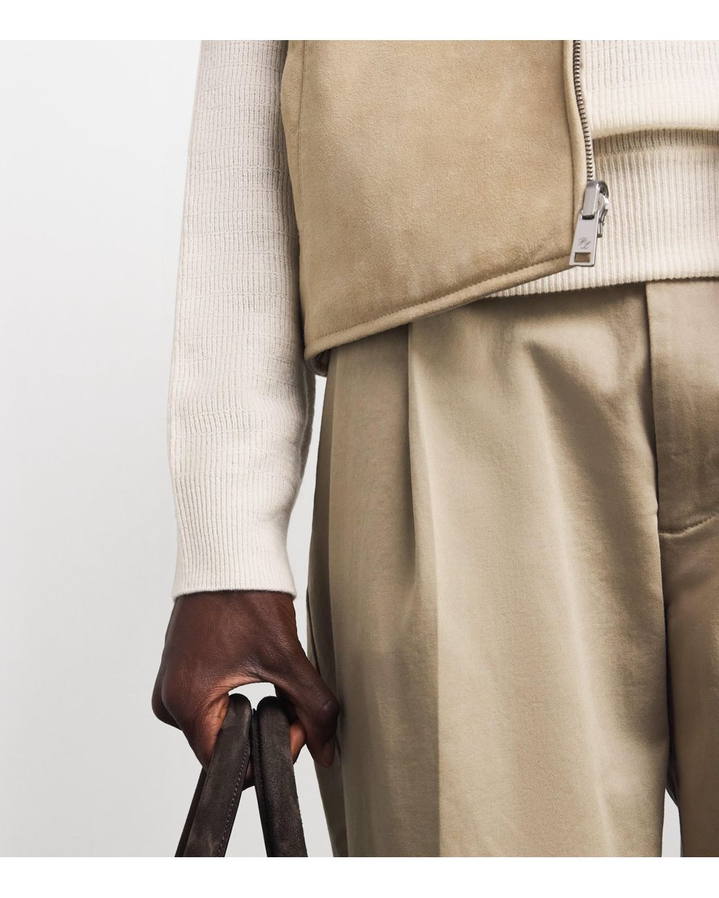 Canali White Wool-Cashmere Quarter-Zip Sweater for men