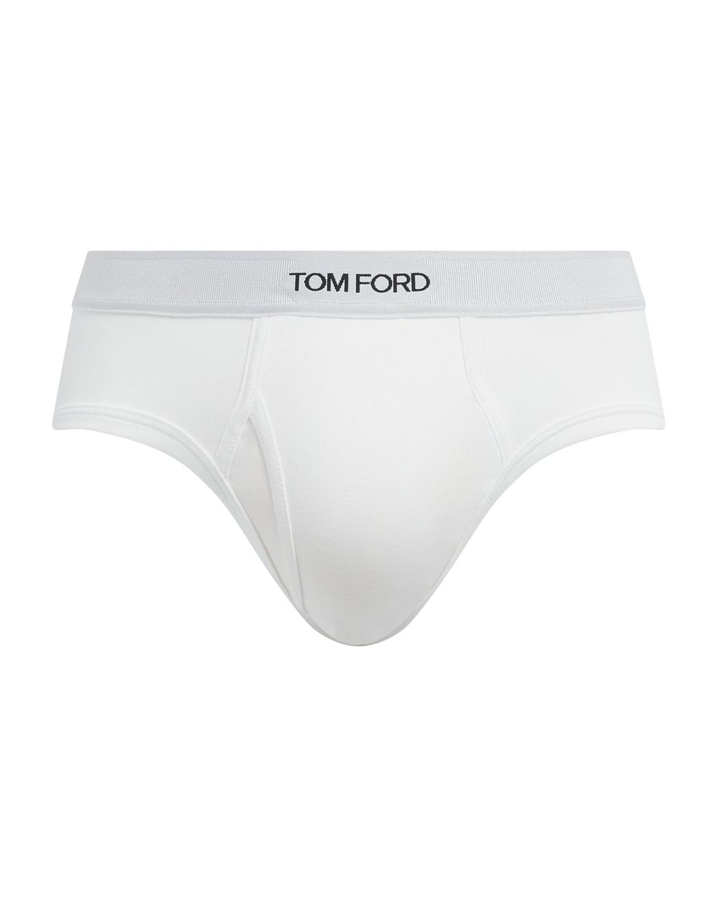 Tom Ford White Stretch-Cotton Logo Briefs for men