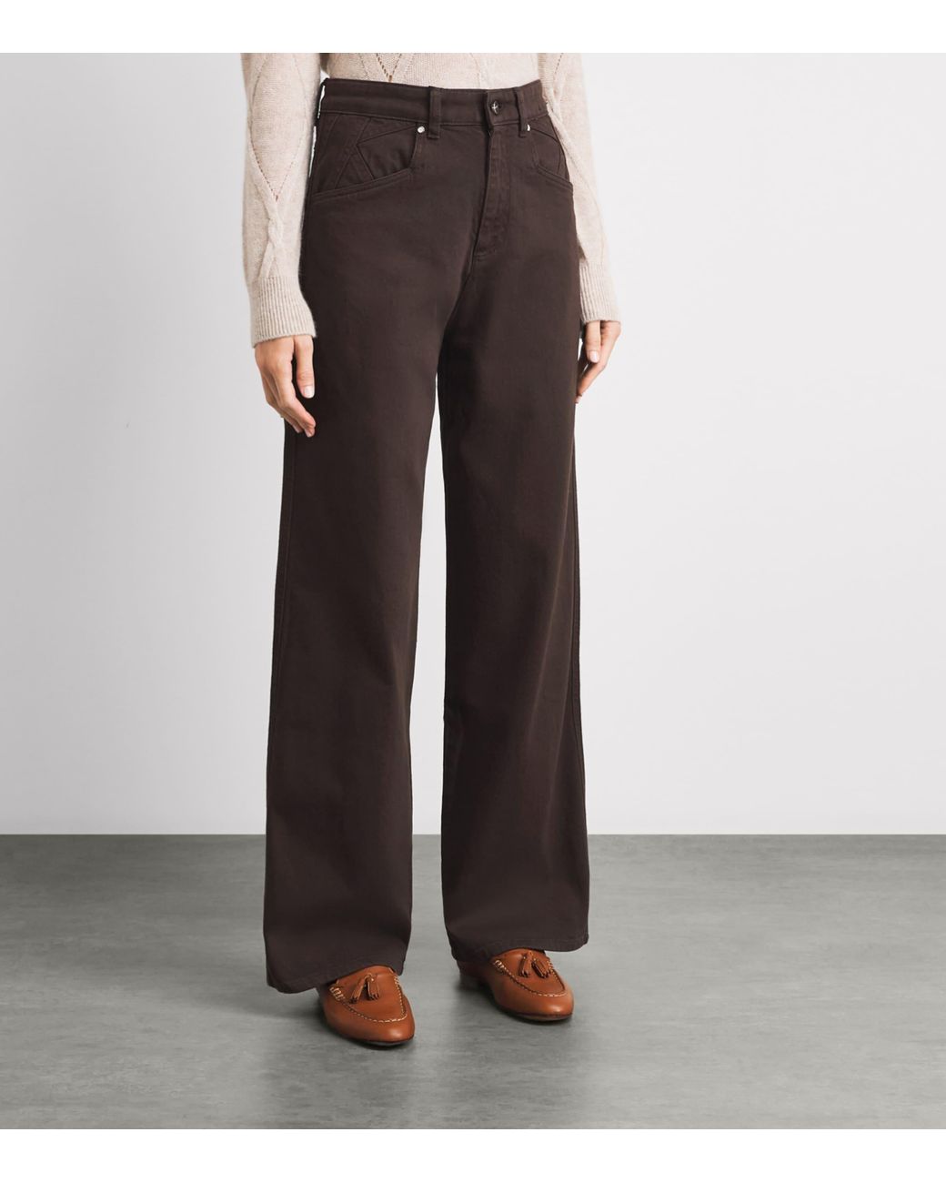 Kiton Brown Straight Jeans