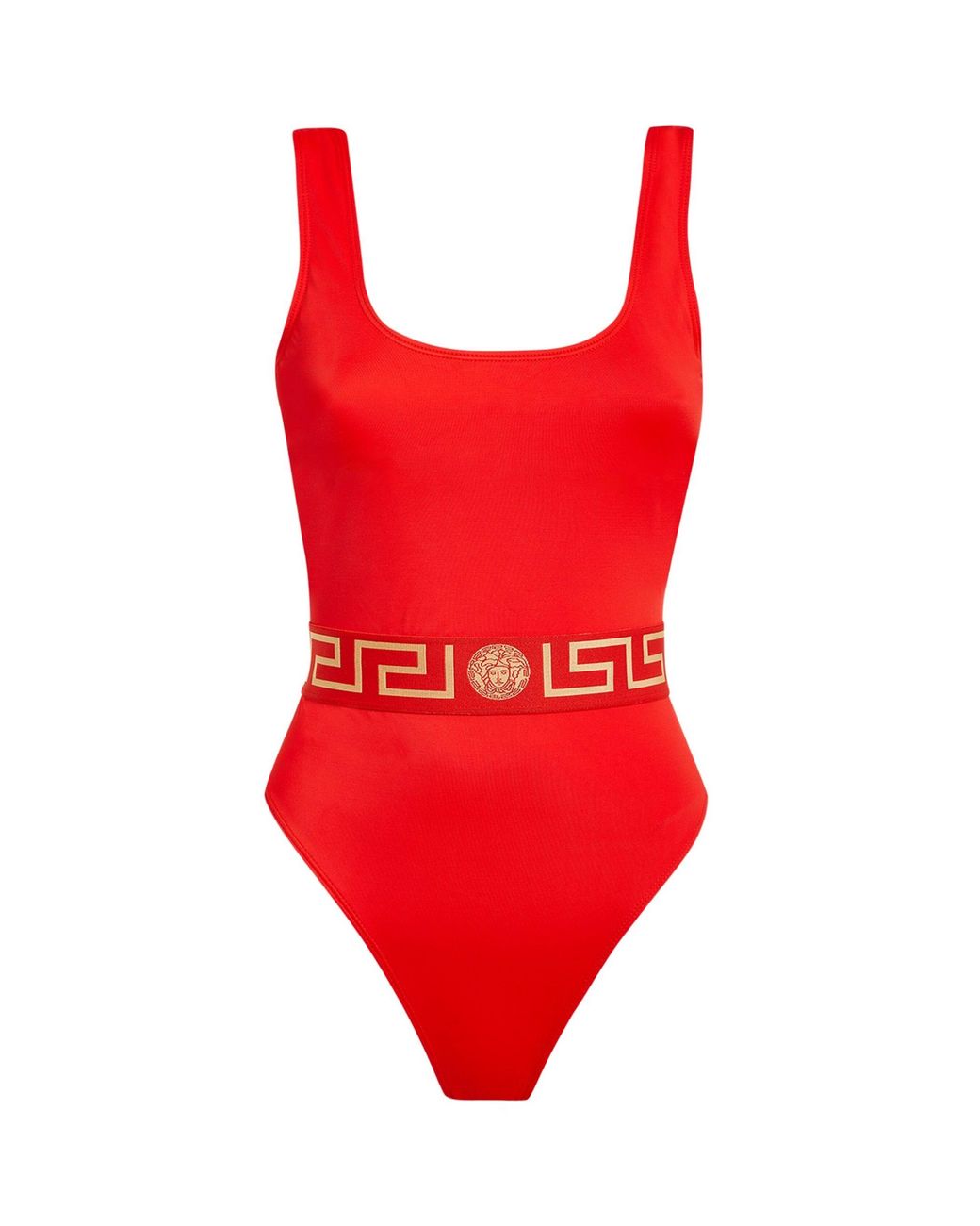 Versace Greca Vita Swimsuit in Red Lyst