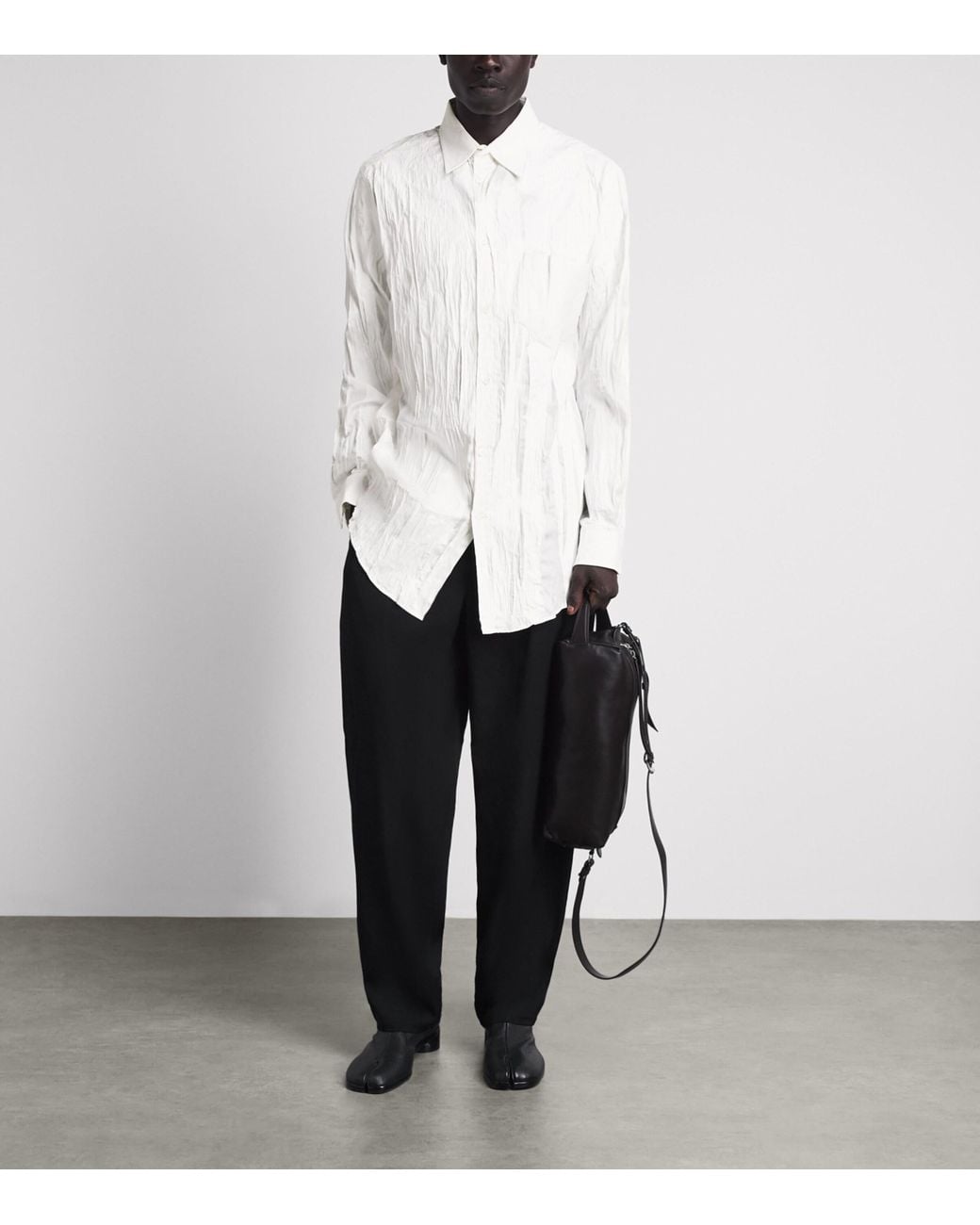 Maison Margiela White Crinkle Bianchetto Shirt for men