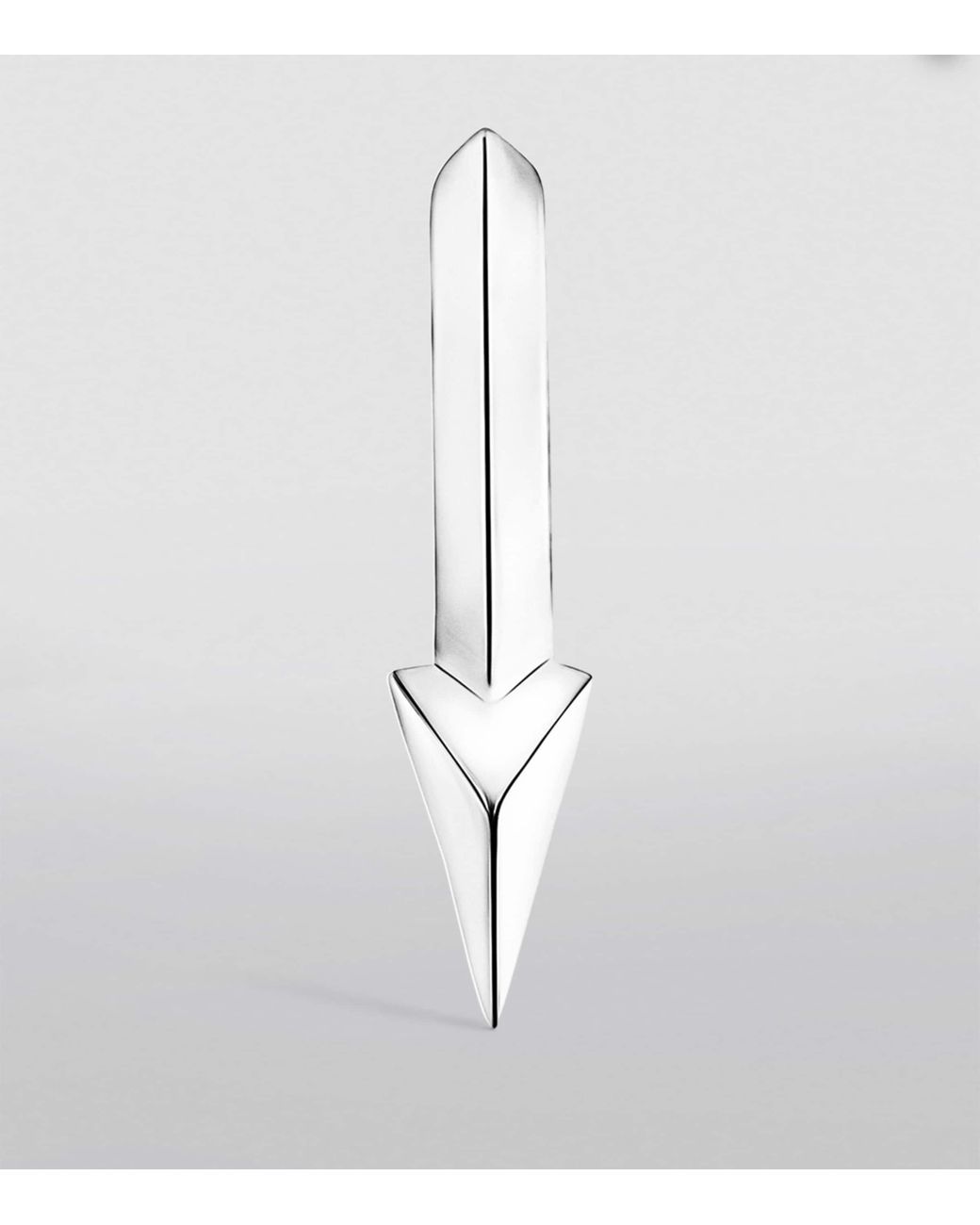 Maria Tash Metallic Faceted Single Short Spike Hoop Earring