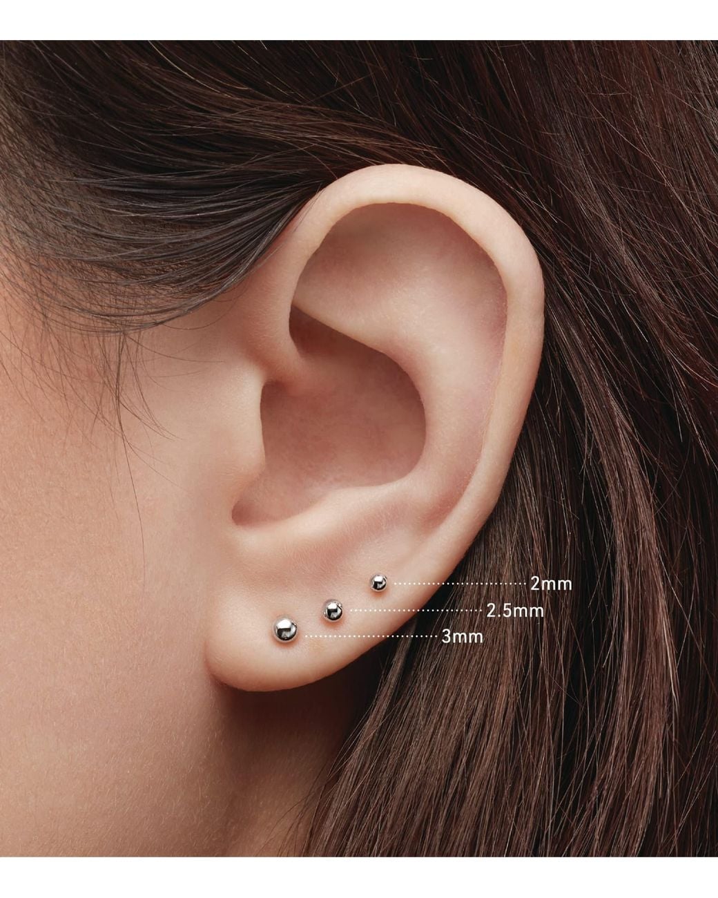 Maria Tash Multicolor Ball Threaded Stud Earring