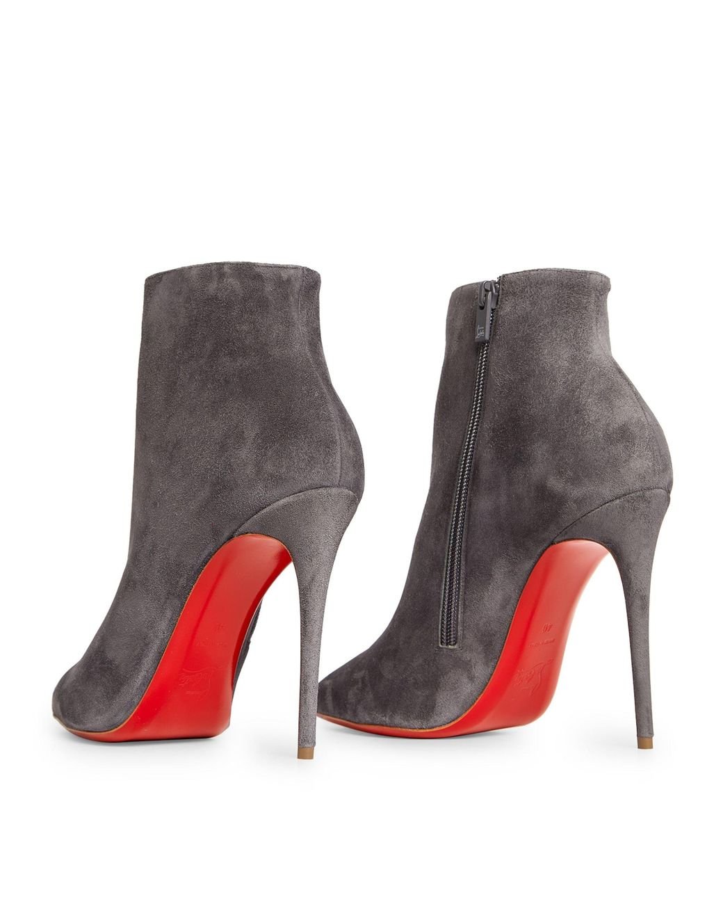 Christian louboutin grey suede boots hotsell