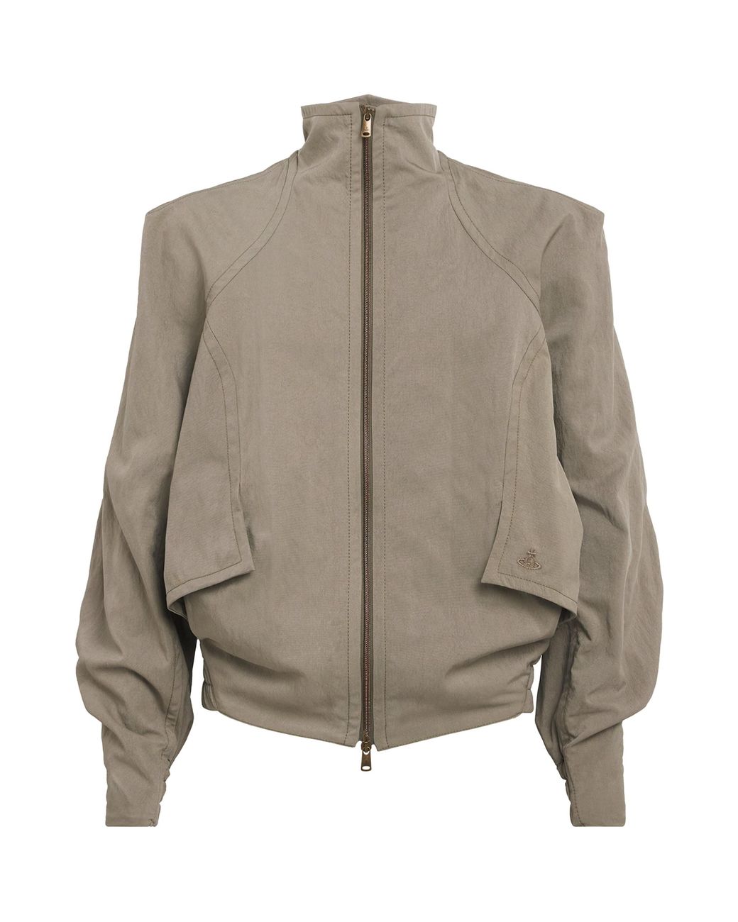 Vivienne Westwood Gray High-Neck Harrington Jacket for men
