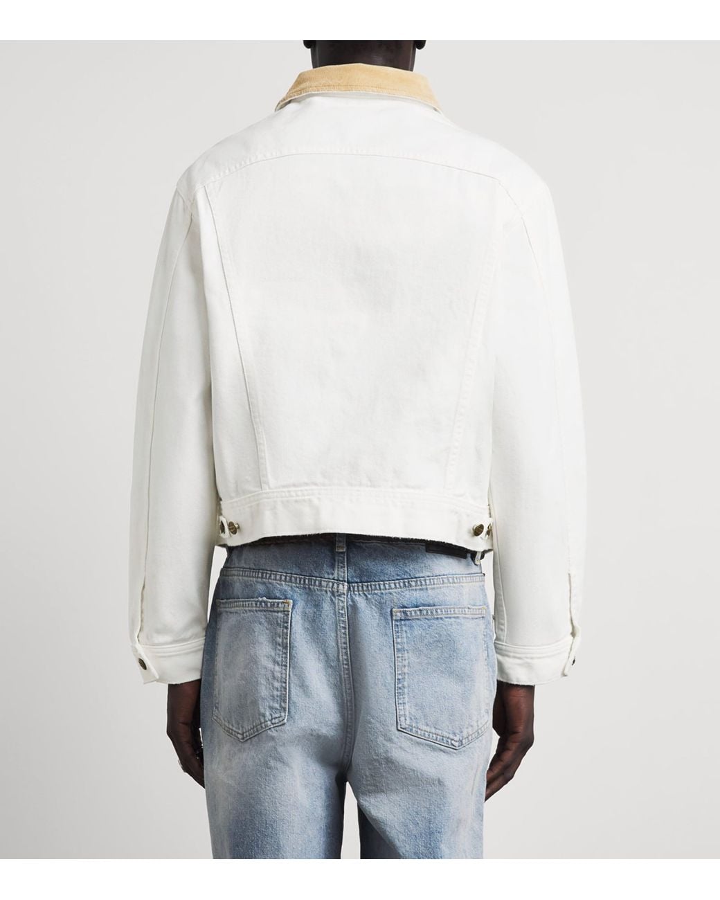 CHERRY LA White Denim Trucker Jacket for men