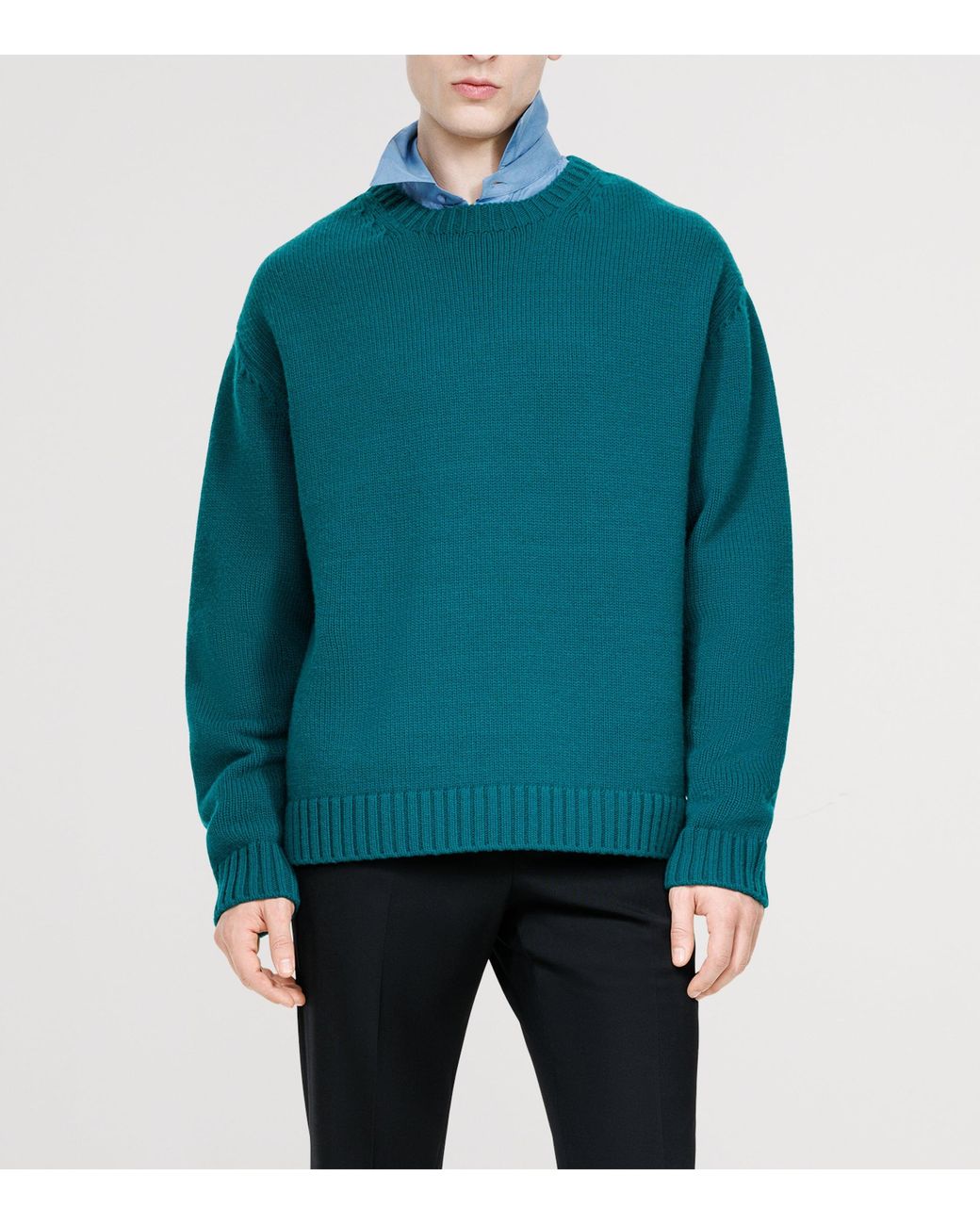 Tom Ford Green Virgin Wool-Cashmere Sweater for men