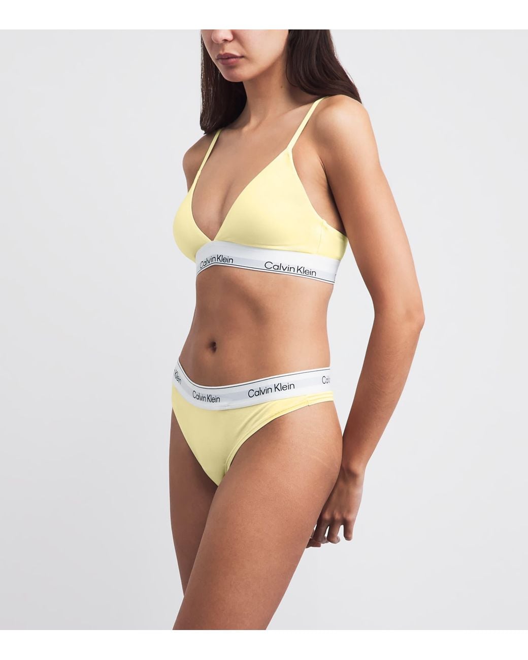 Calvin Klein White Cotton-Blend Icon Thong