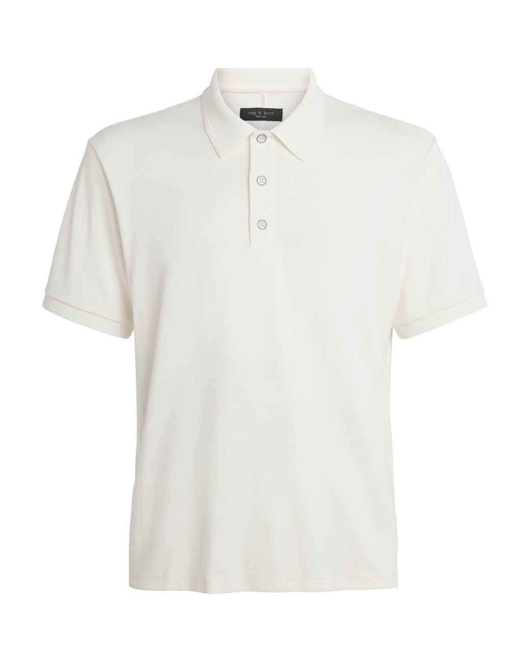 Rag & Bone White Technical Piqué Polo Shirt for men
