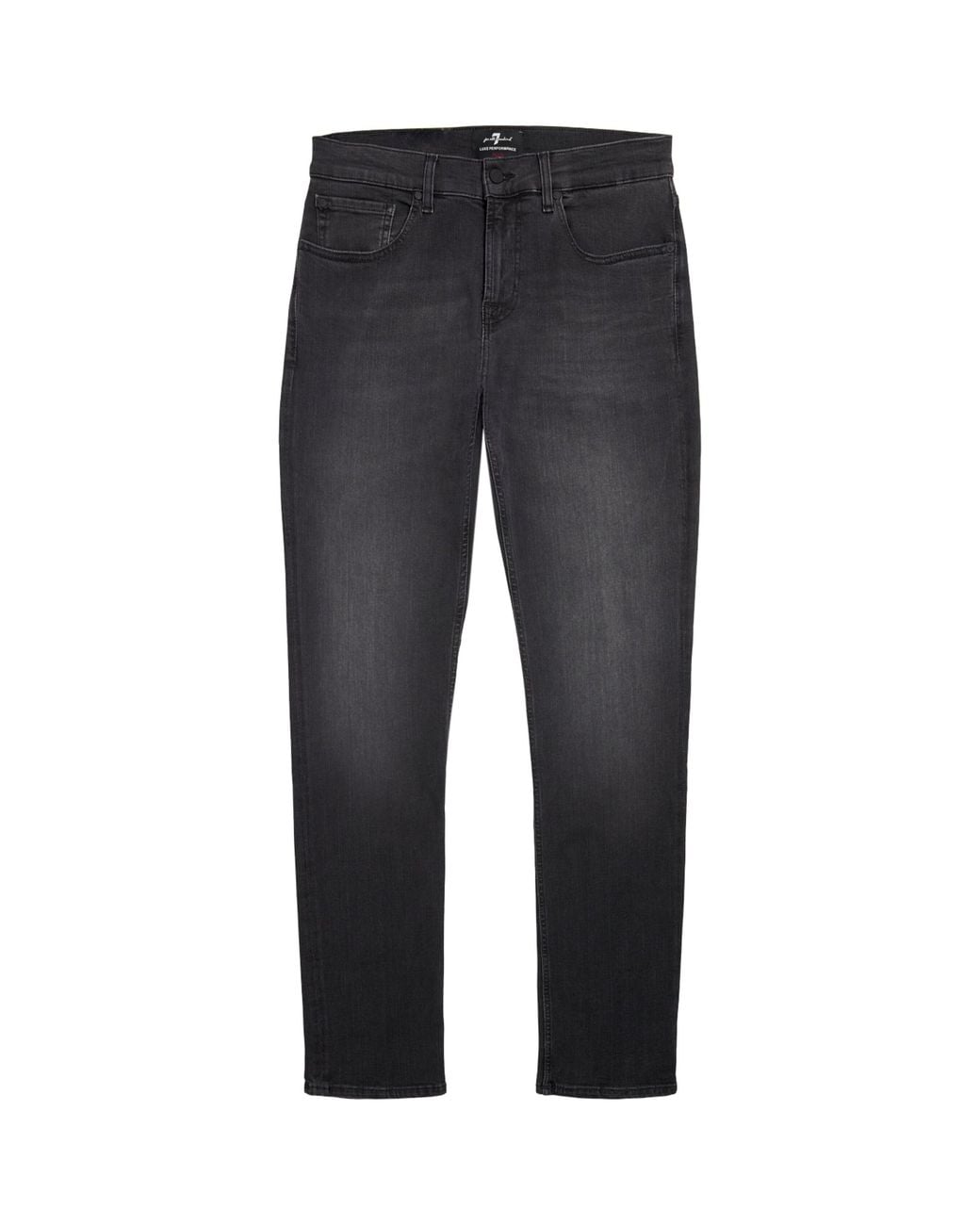 7 For All Mankind Black Slimmy Lux Performance Plus Jeans for men