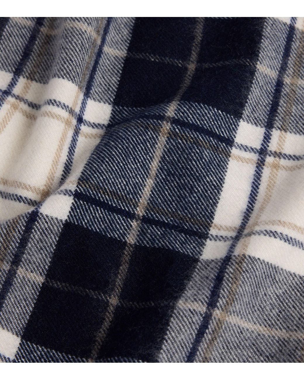 Dunhill Blue Cashmere Tartan Check Scarf for men