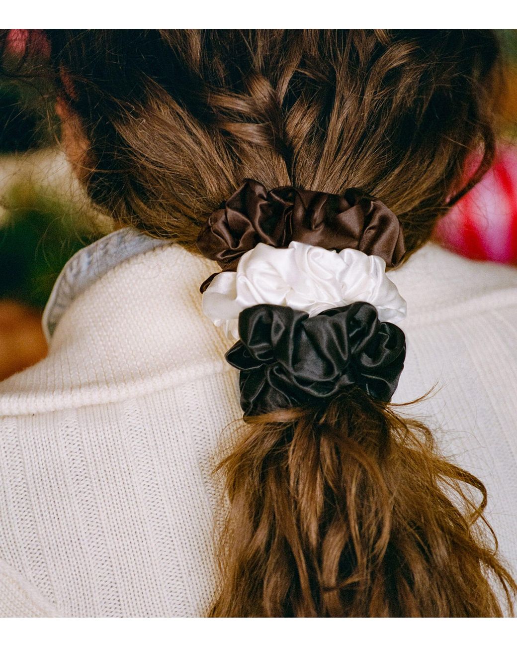 Slip Brown Pure Silk Beau Large Scrunchie Trio Cracker