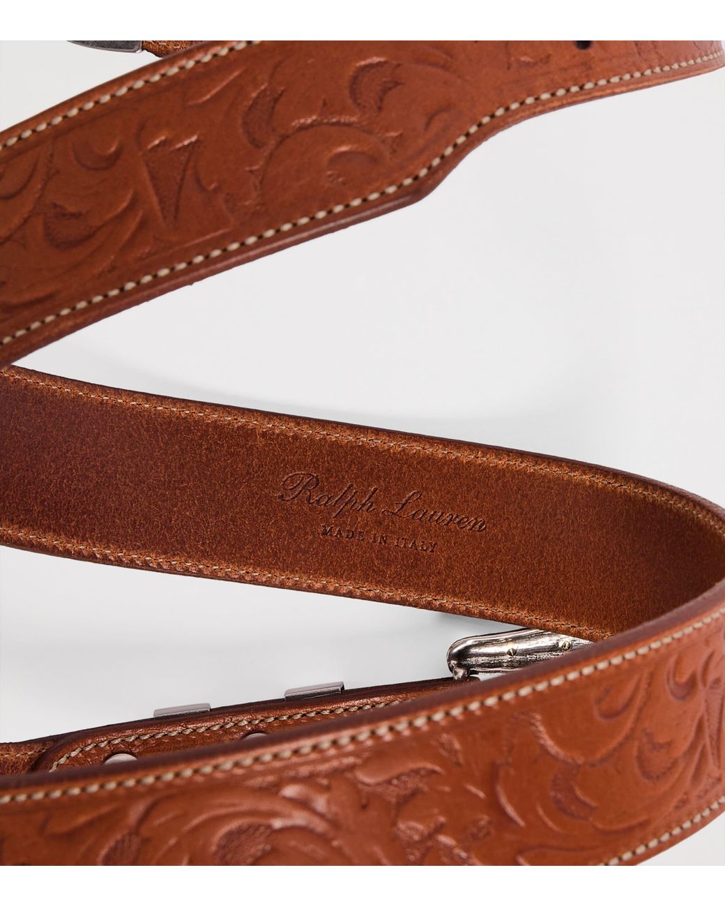 Ralph Lauren Brown Leather Western Belt for men