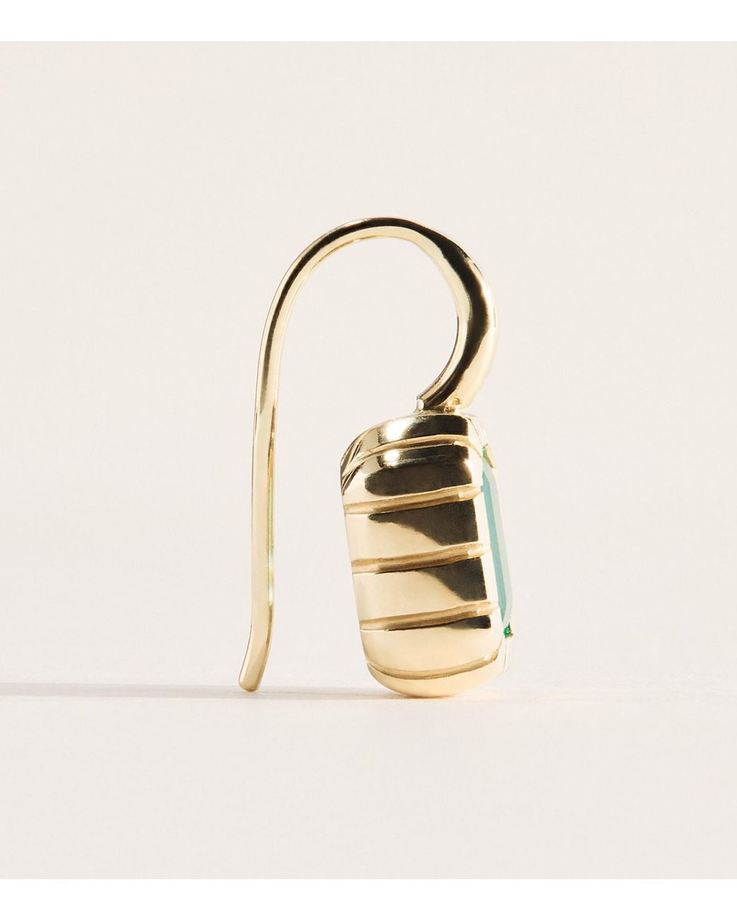 Retrouvai Green And Emerald Heirloom Drop Earrings