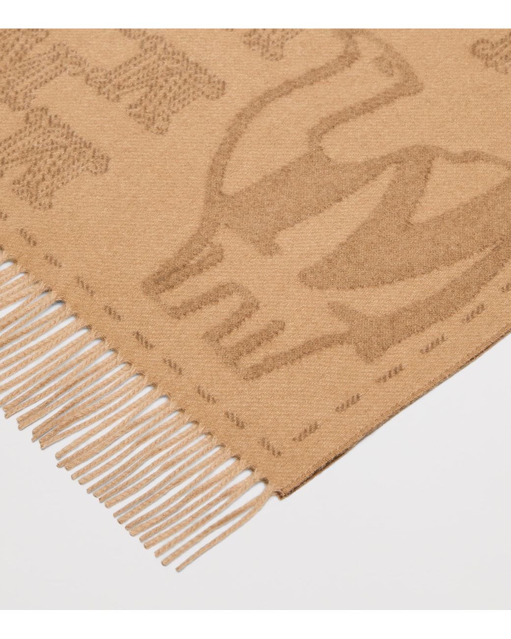 Max Mara Natural Cashmere Jacquard Scarf