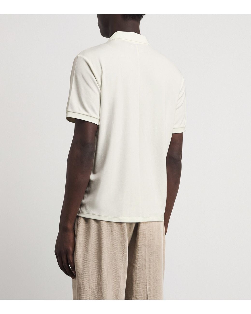 Rag & Bone White Technical Piqué Polo Shirt for men