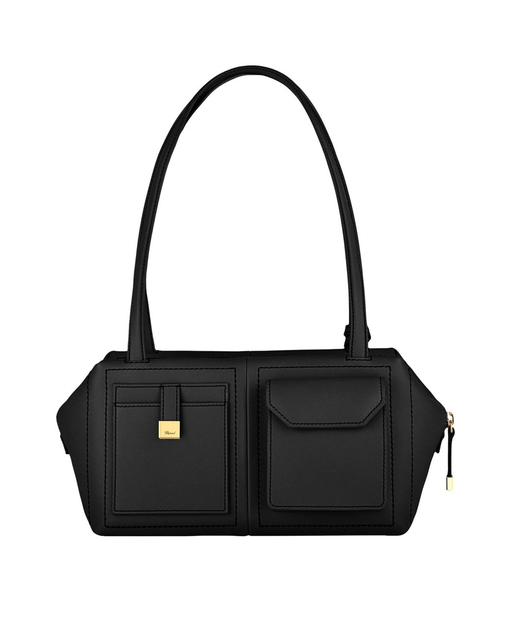 Chopard Black Leather Ice Cube Shoulder Bag